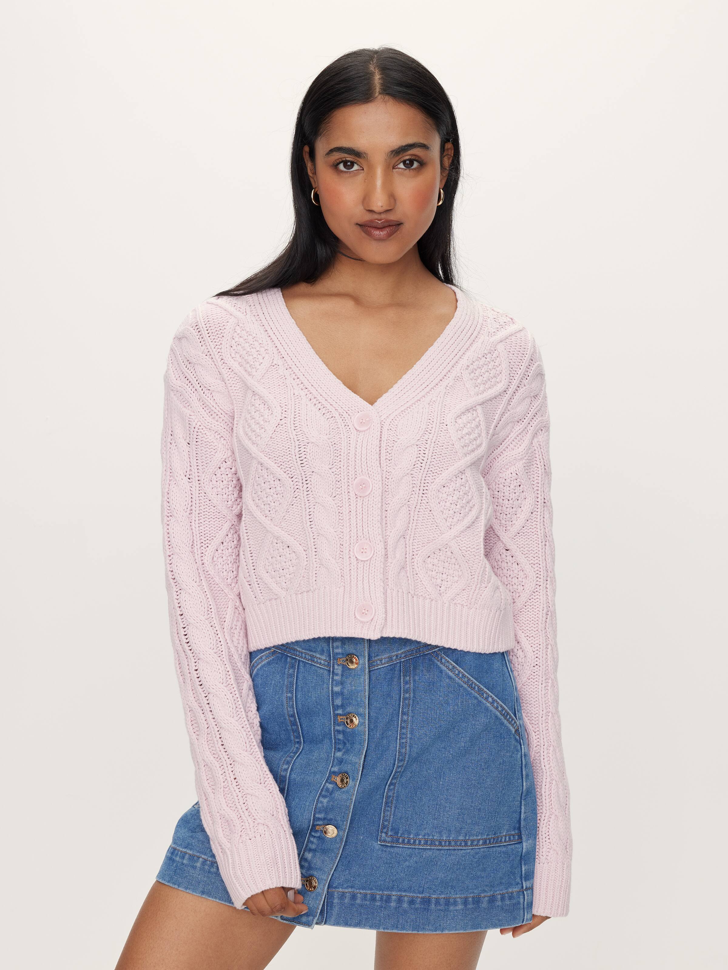 Chrissy Crop Cable Cardigan