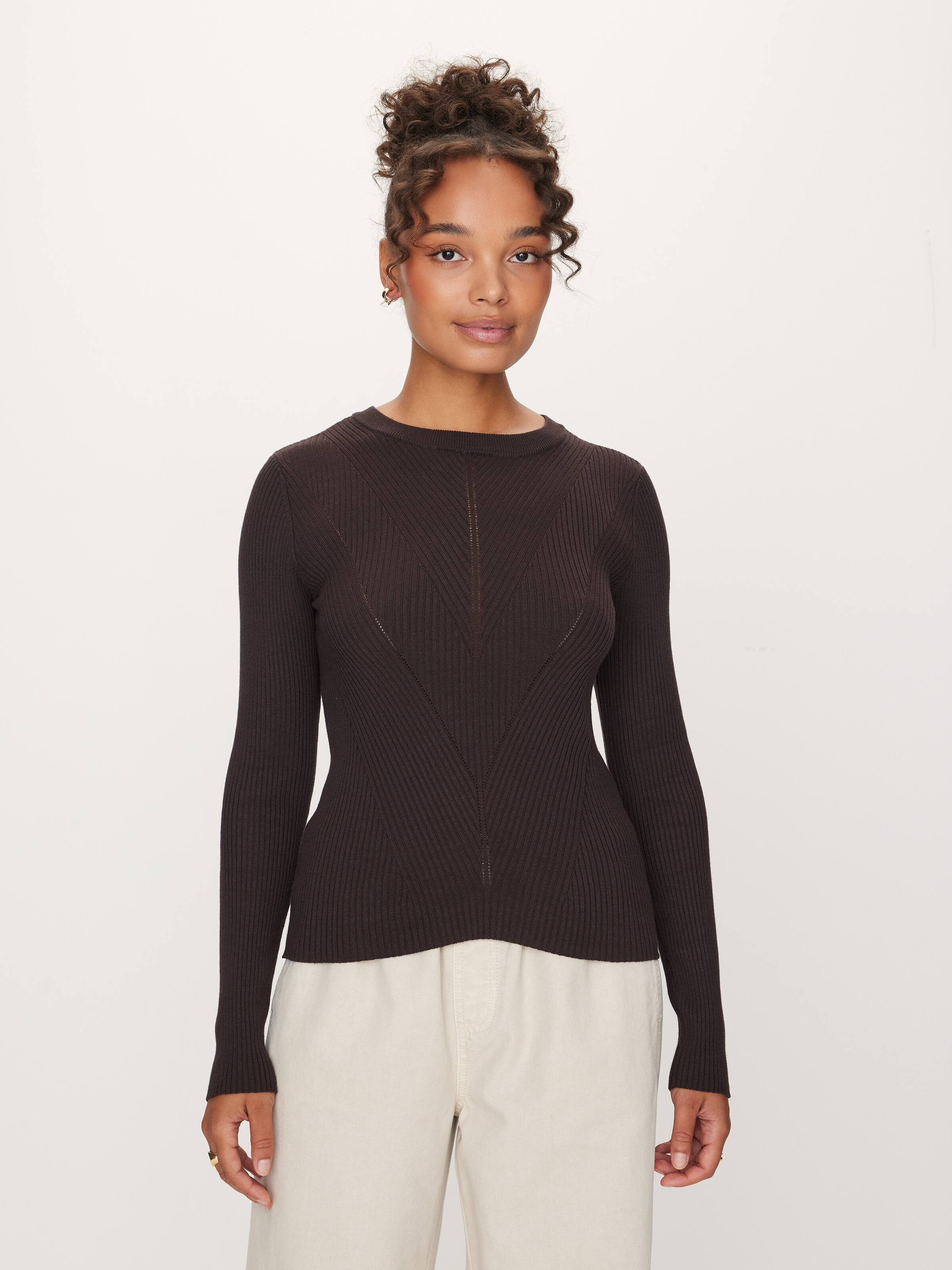 Amara Chevron Long Sleeve Knit