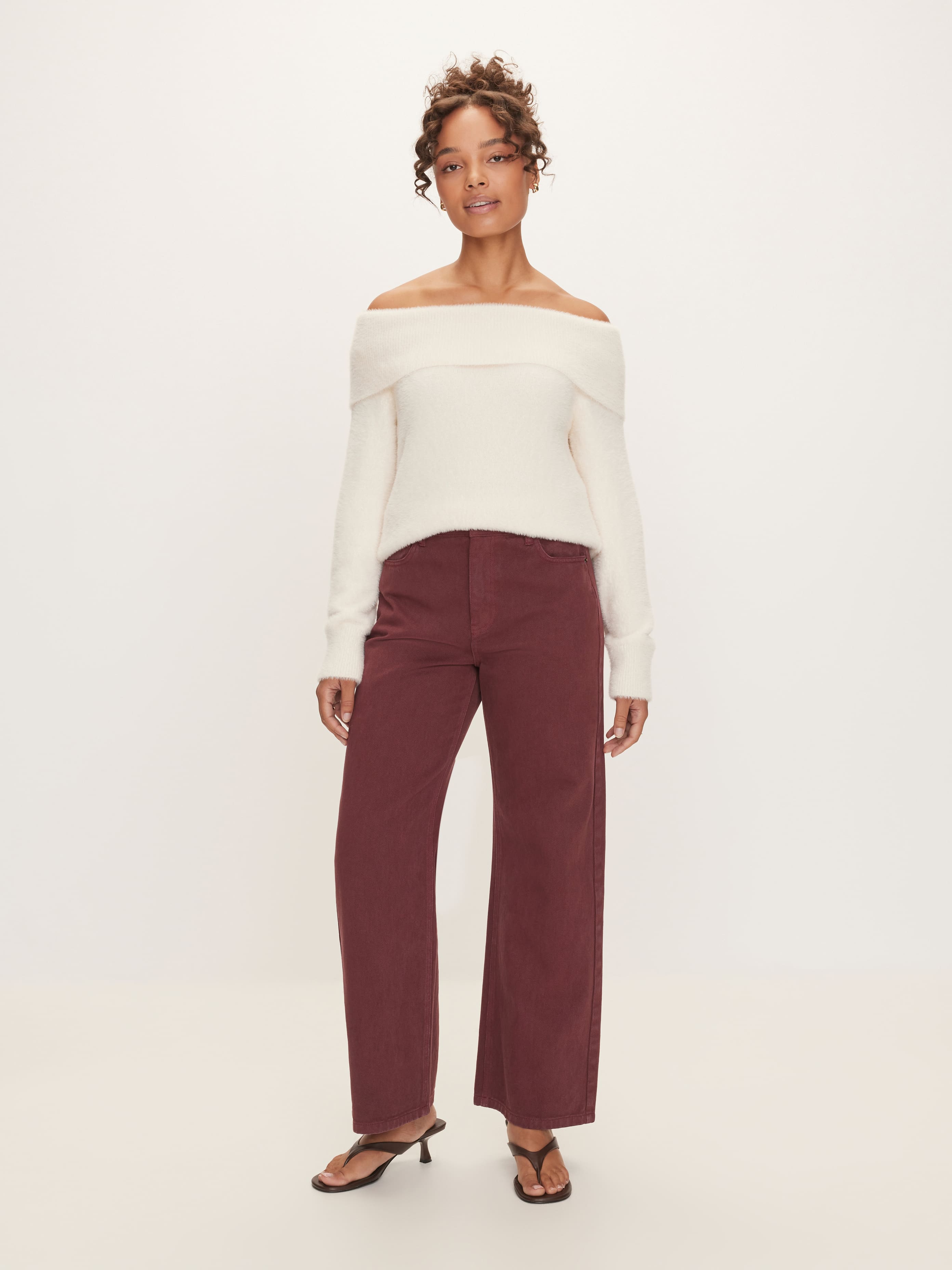 Dolly Off Shoulder Long Sleeve Knit