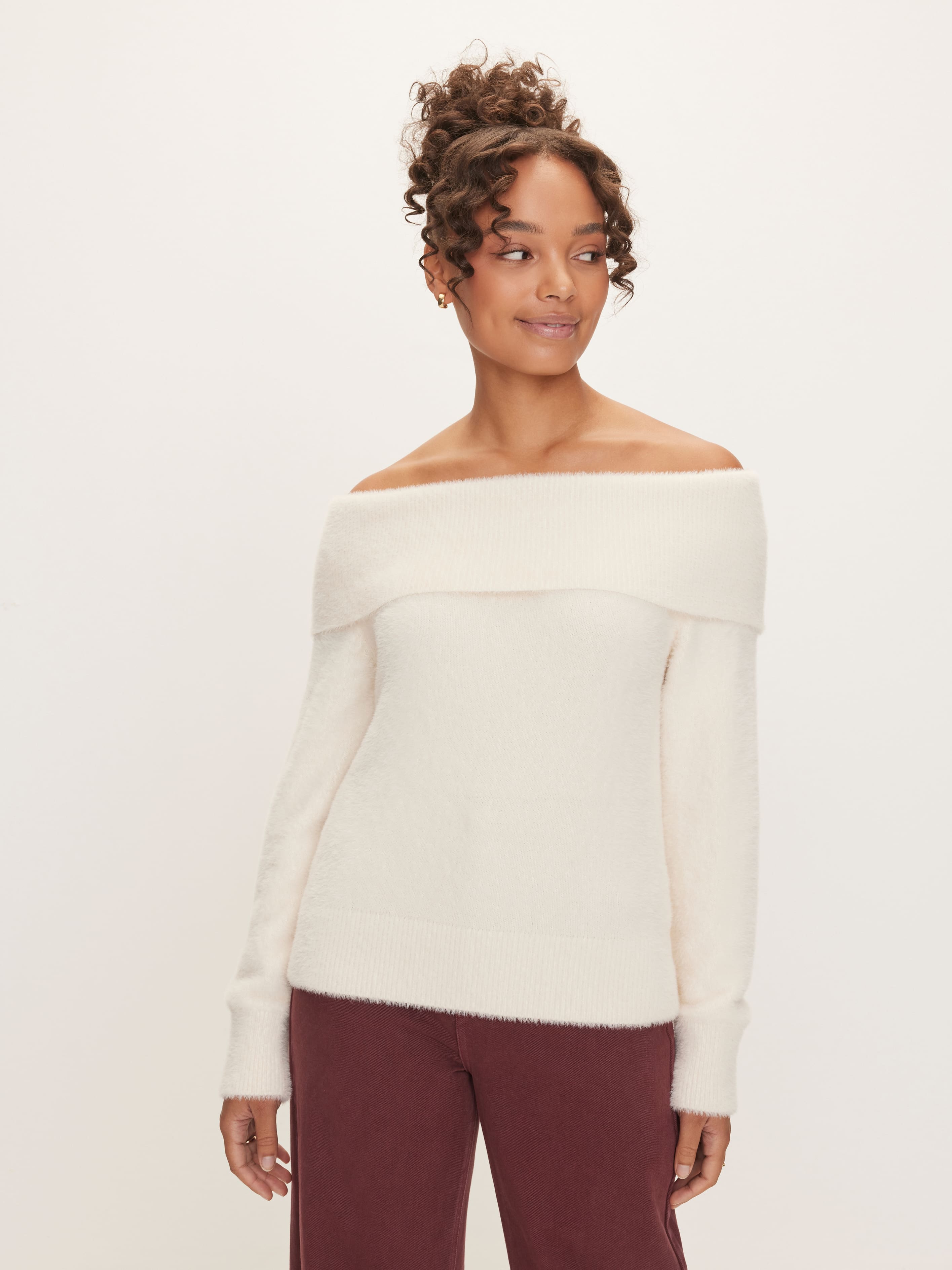 Dolly Off Shoulder Long Sleeve Knit