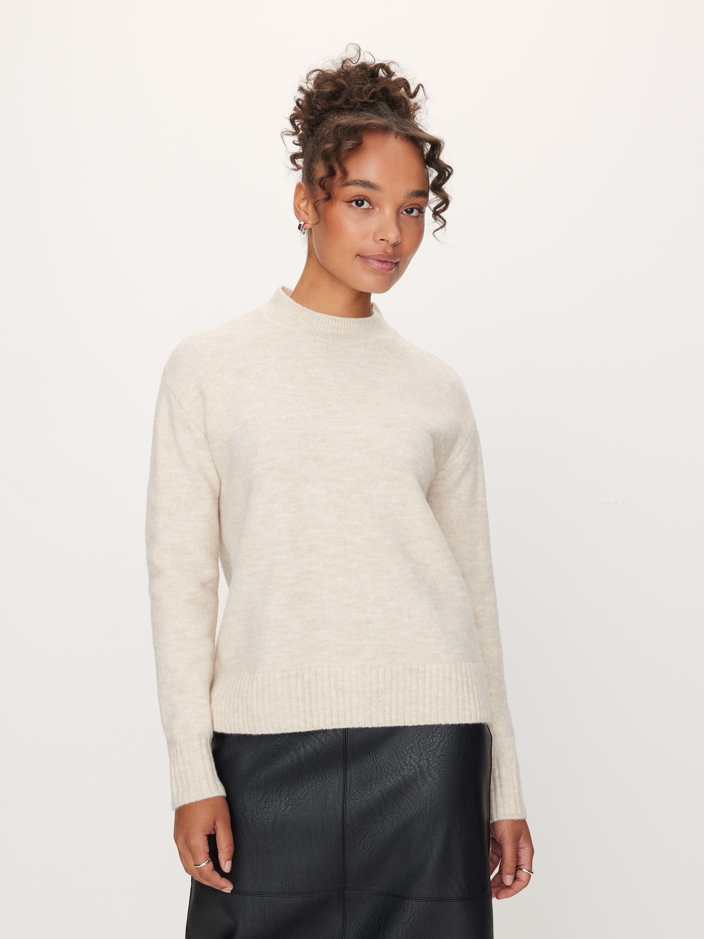 Amelia Mock Neck Long Sleeve Knit