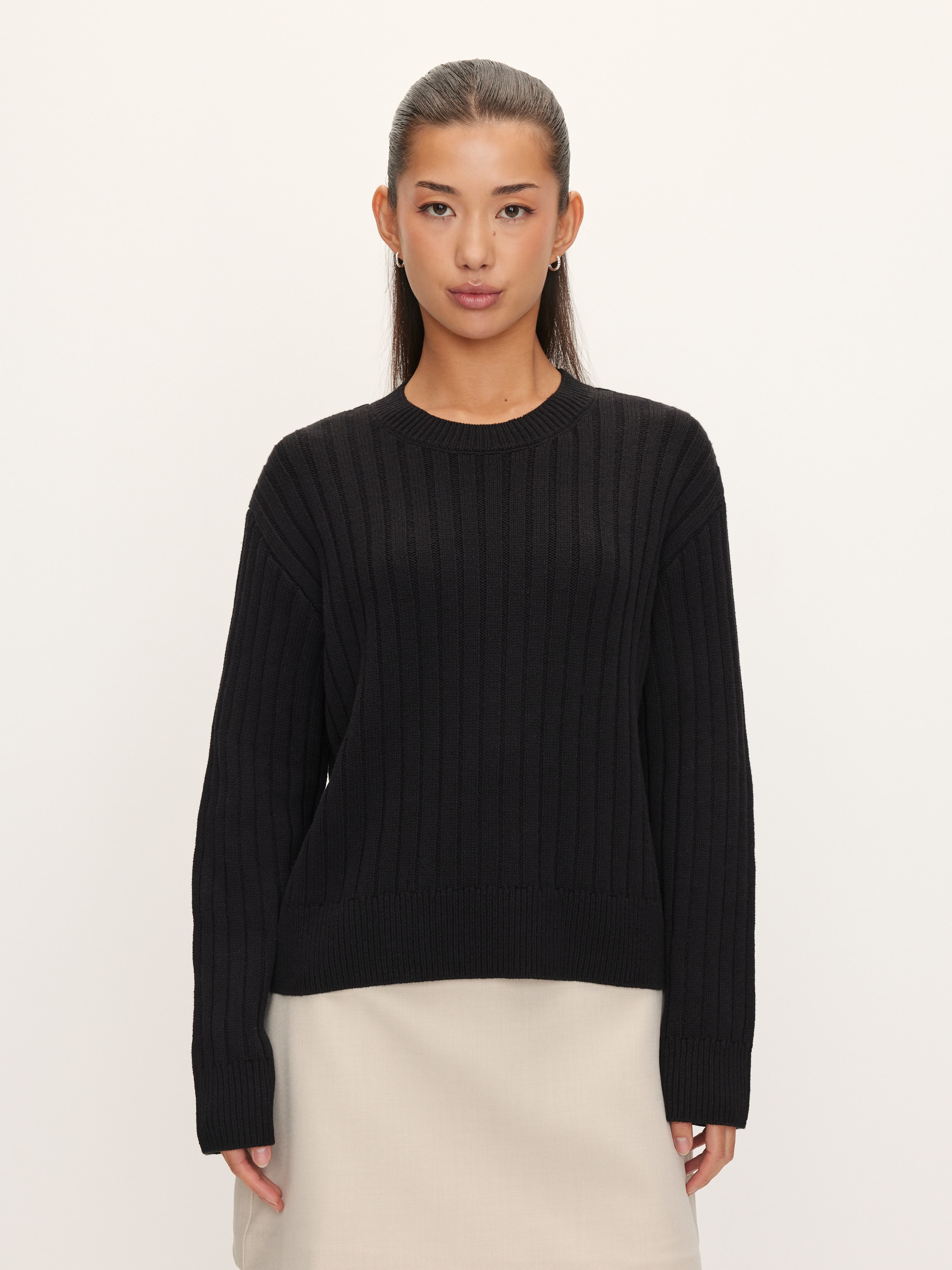 Elise Boxy Pullover Long Sleeve Knit