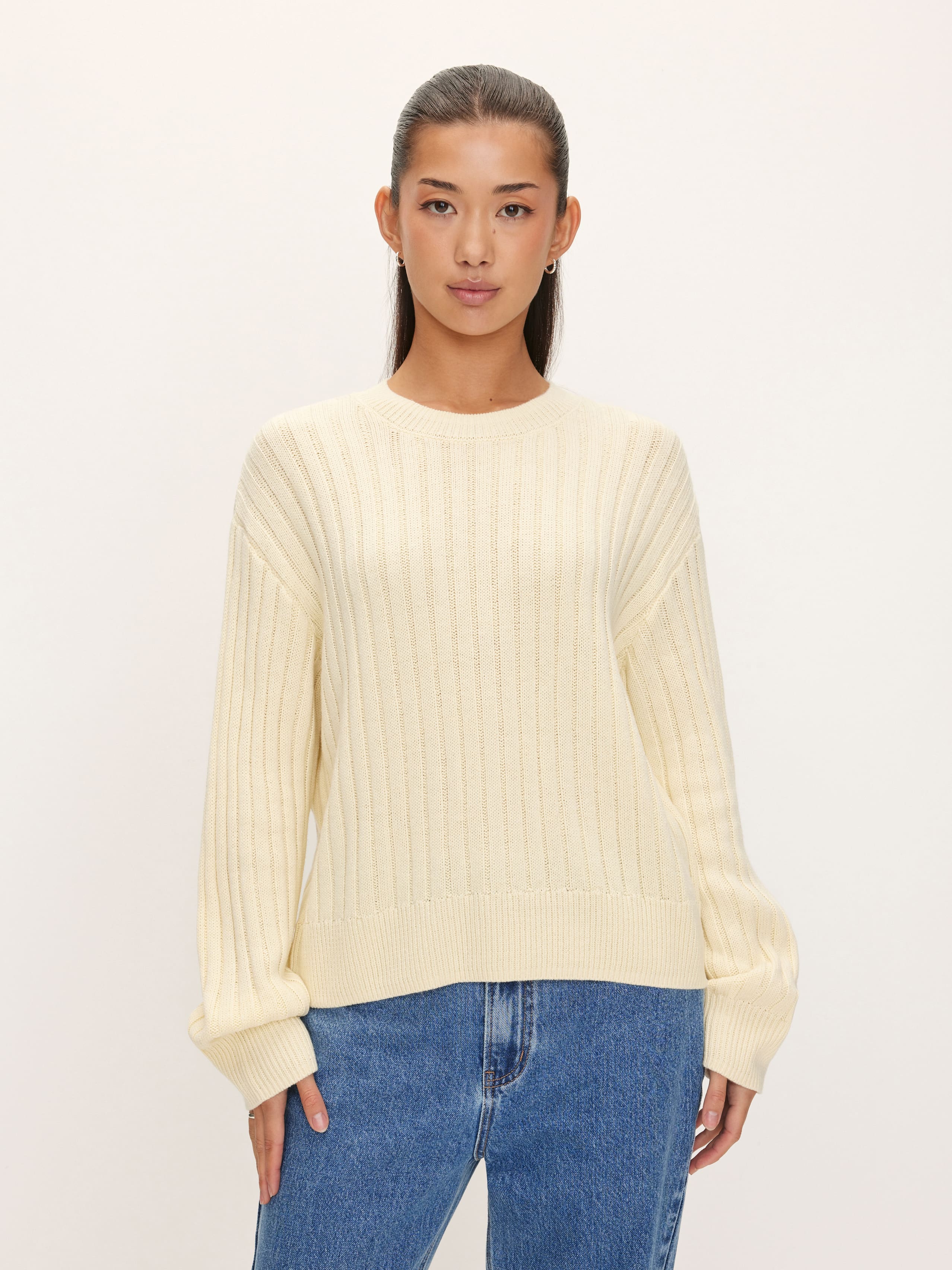 Elise Boxy Pullover Long Sleeve Knit