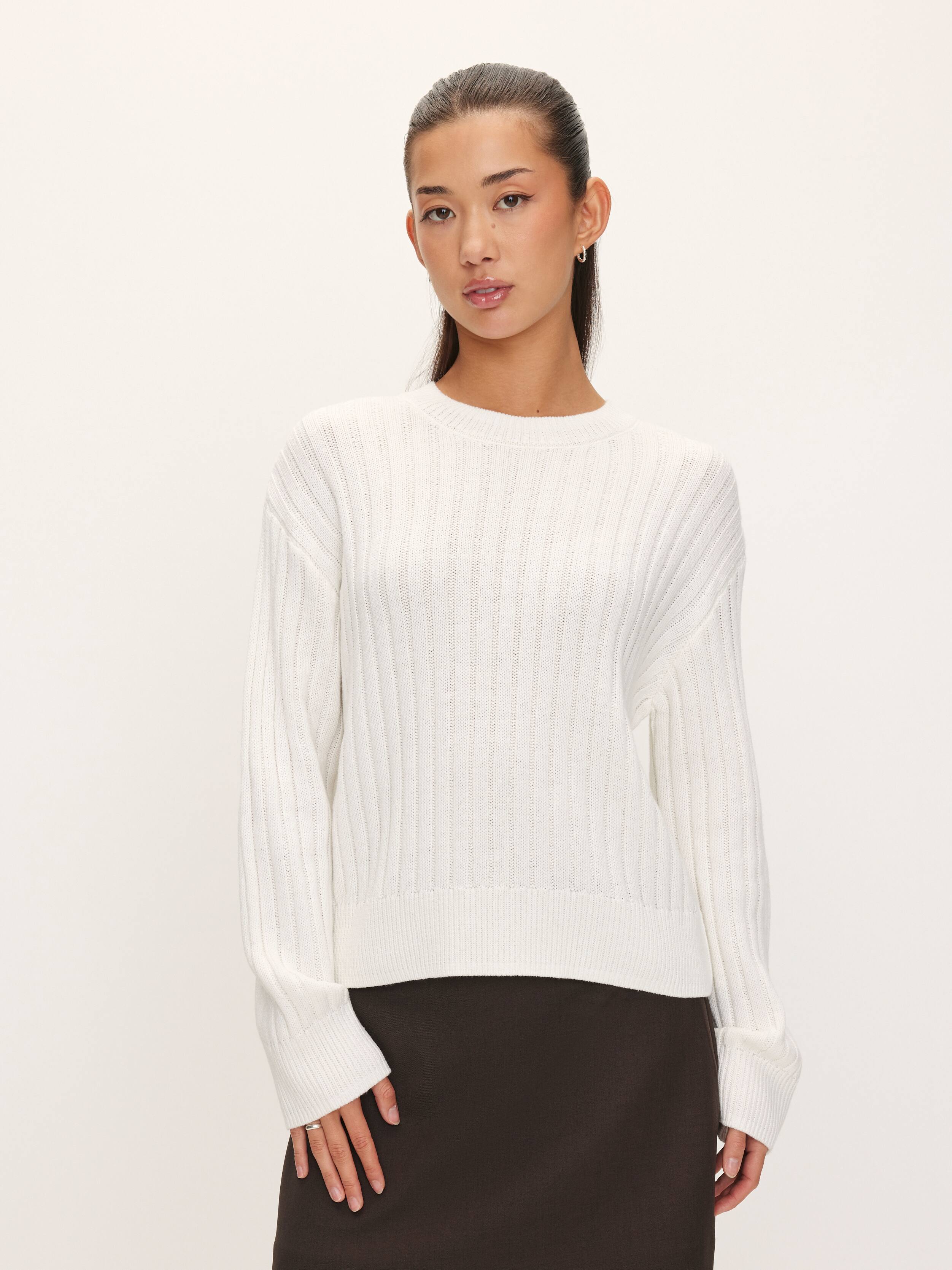 Elise Boxy Pullover Long Sleeve Knit