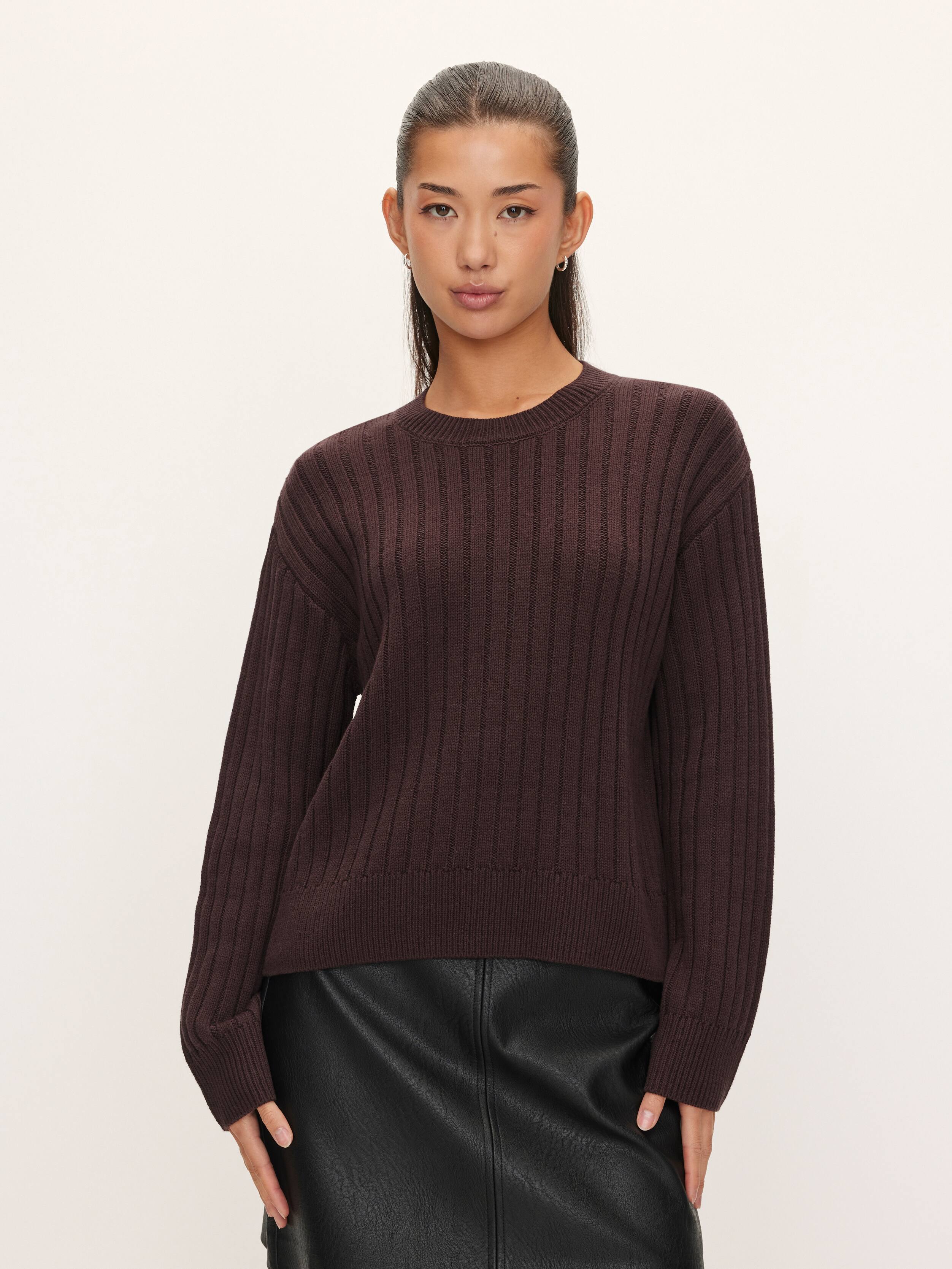 Elise Boxy Pullover Long Sleeve Knit
