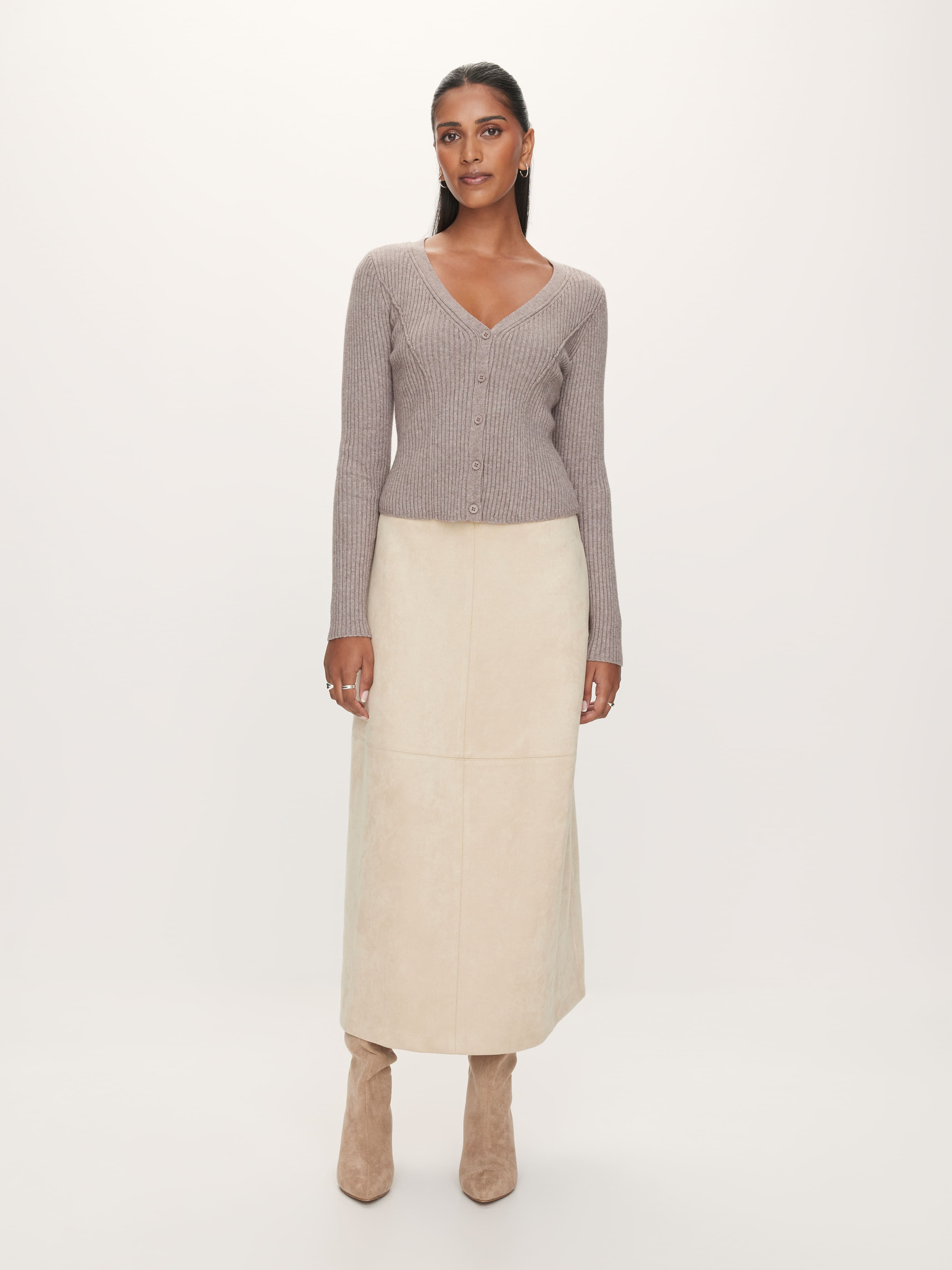 Spencer Seam Detail Long Sleeve Knit