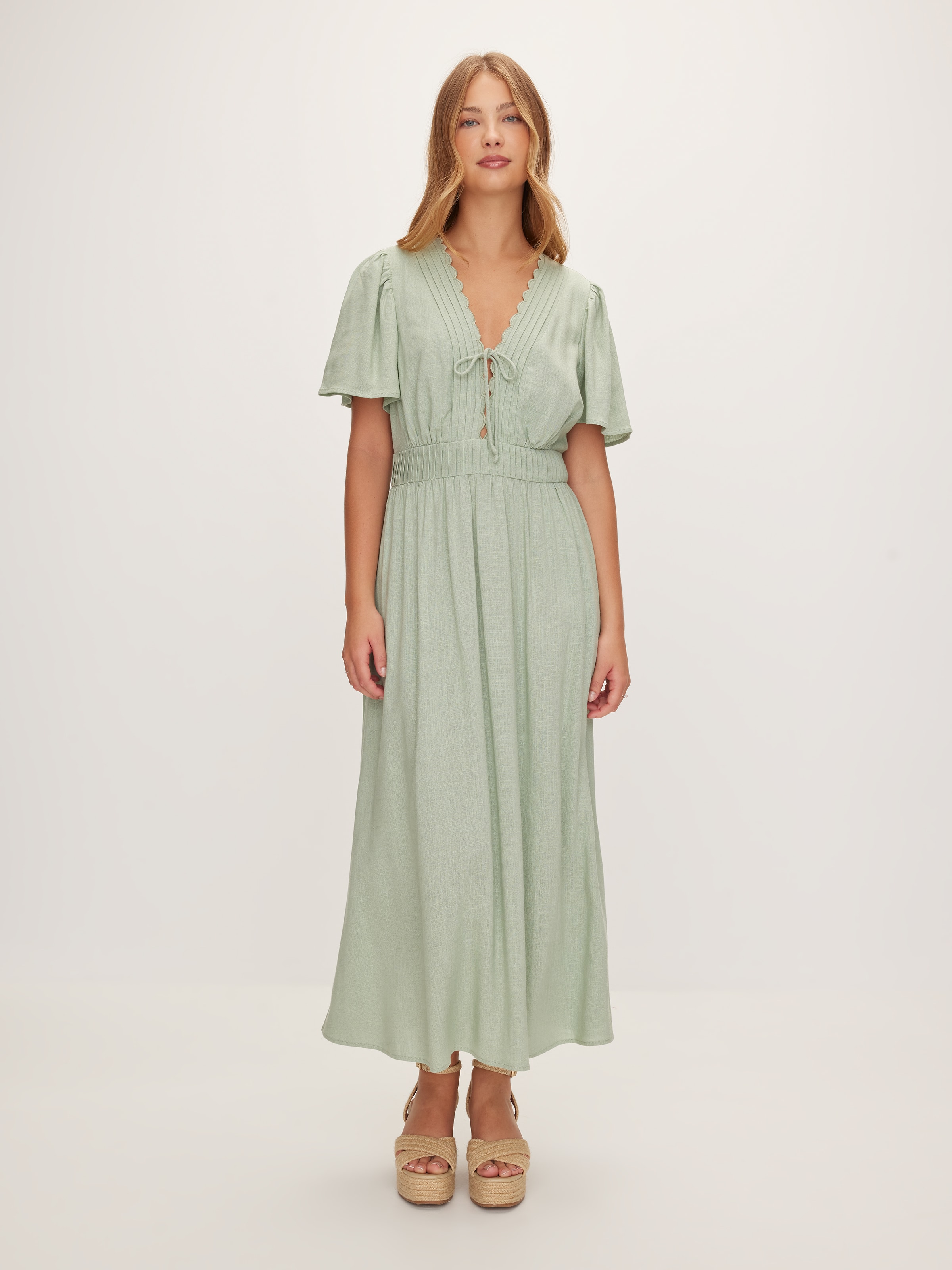 Sophie Scallop Midi Dress