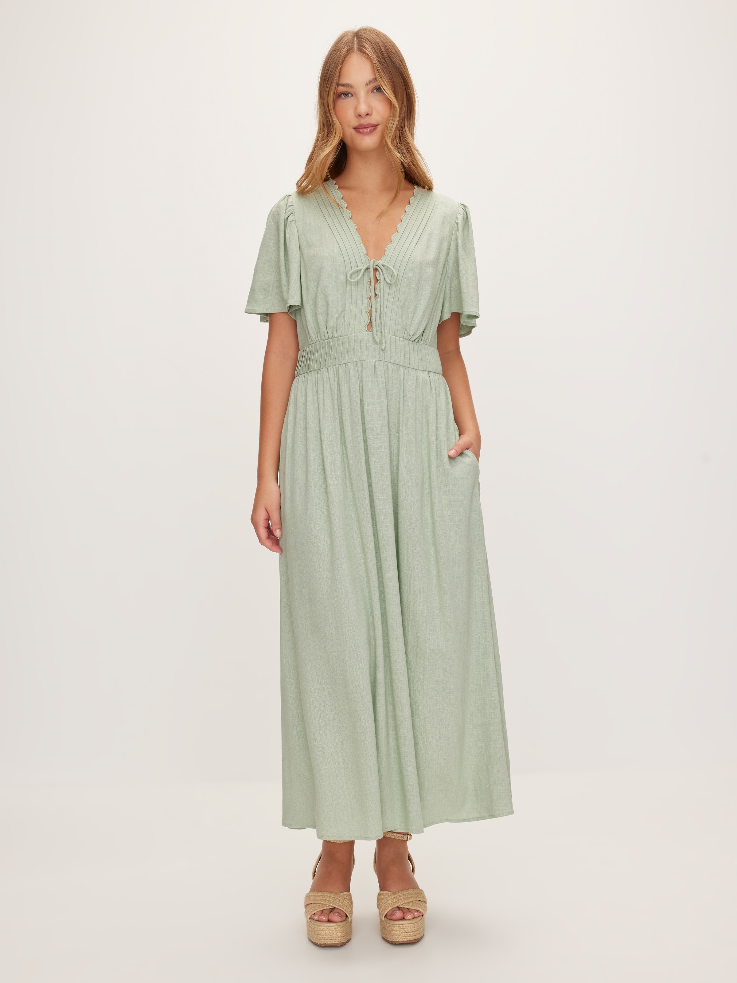 Sophie Scallop Midi Dress