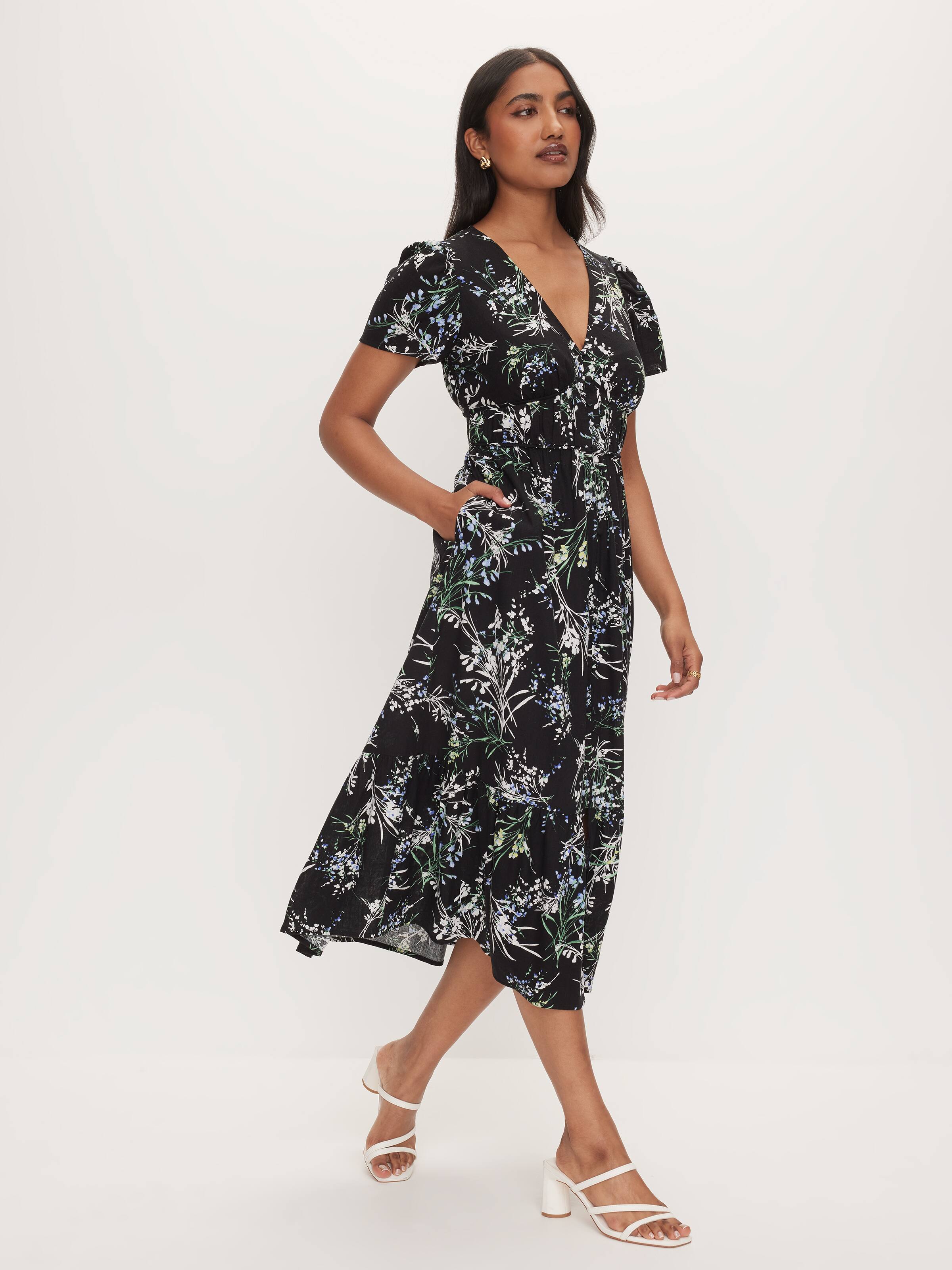 Carla Tiered Midi Dress