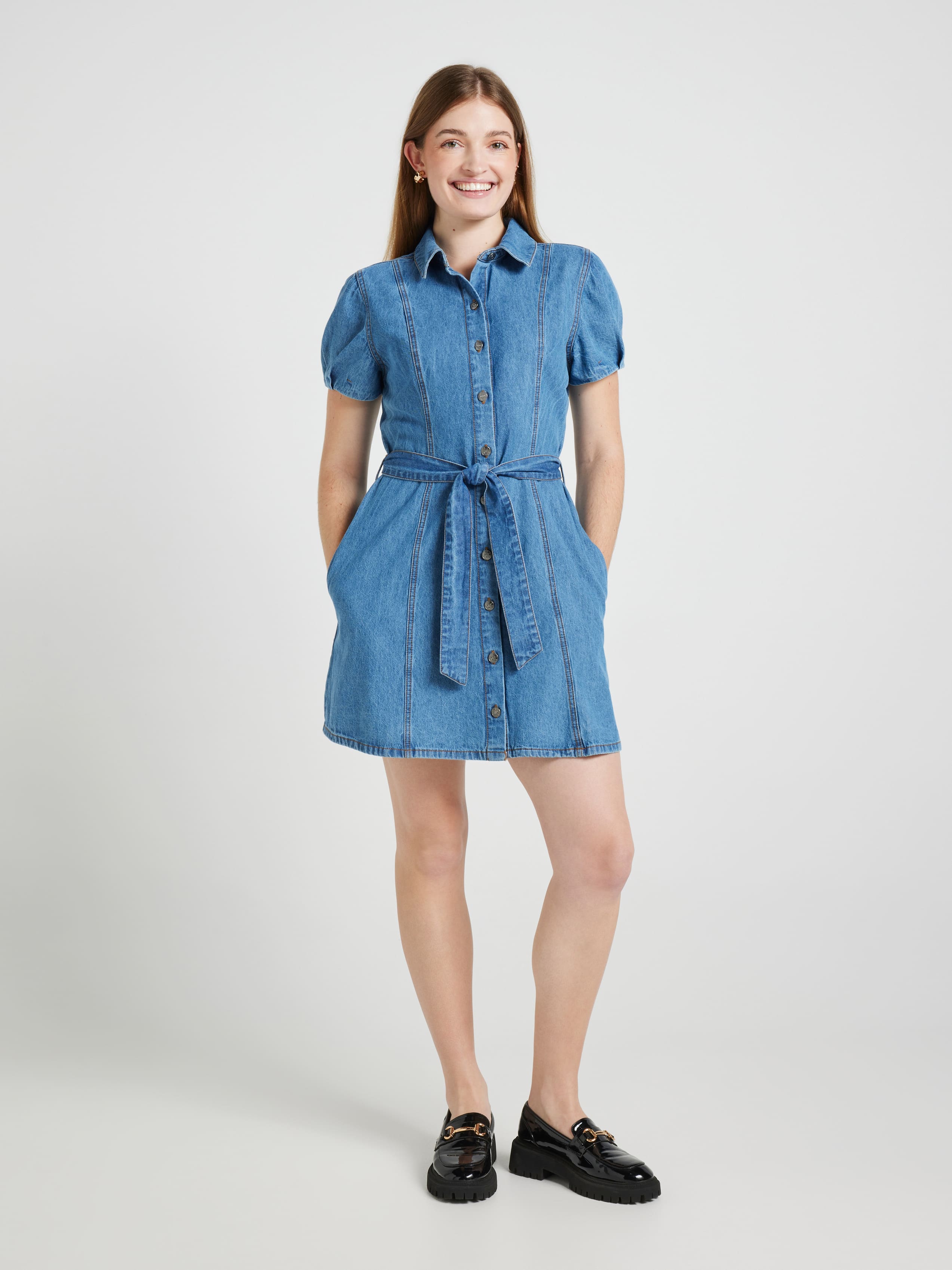 Athena Denim Mini Dress