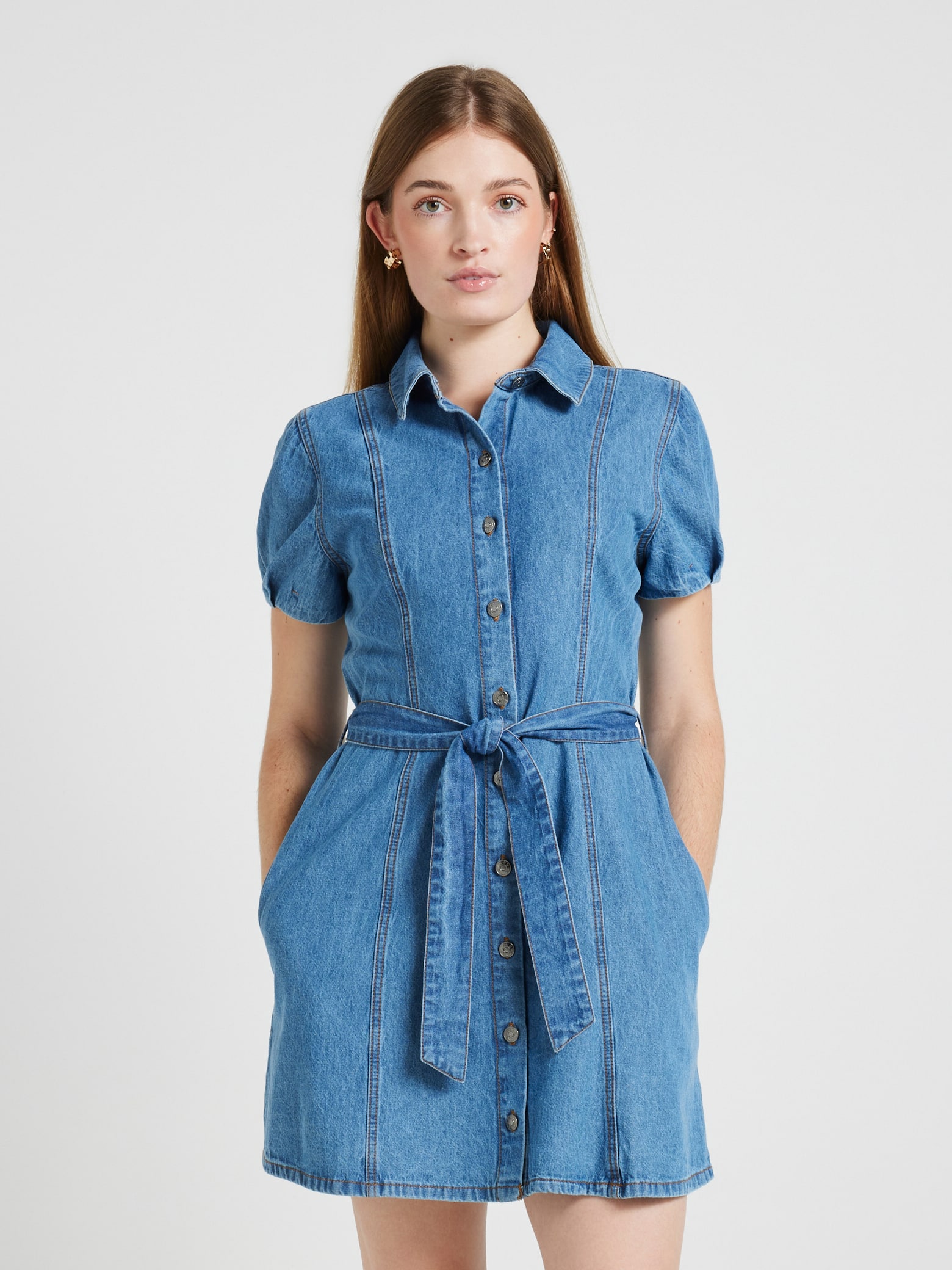 Athena Denim Mini Dress