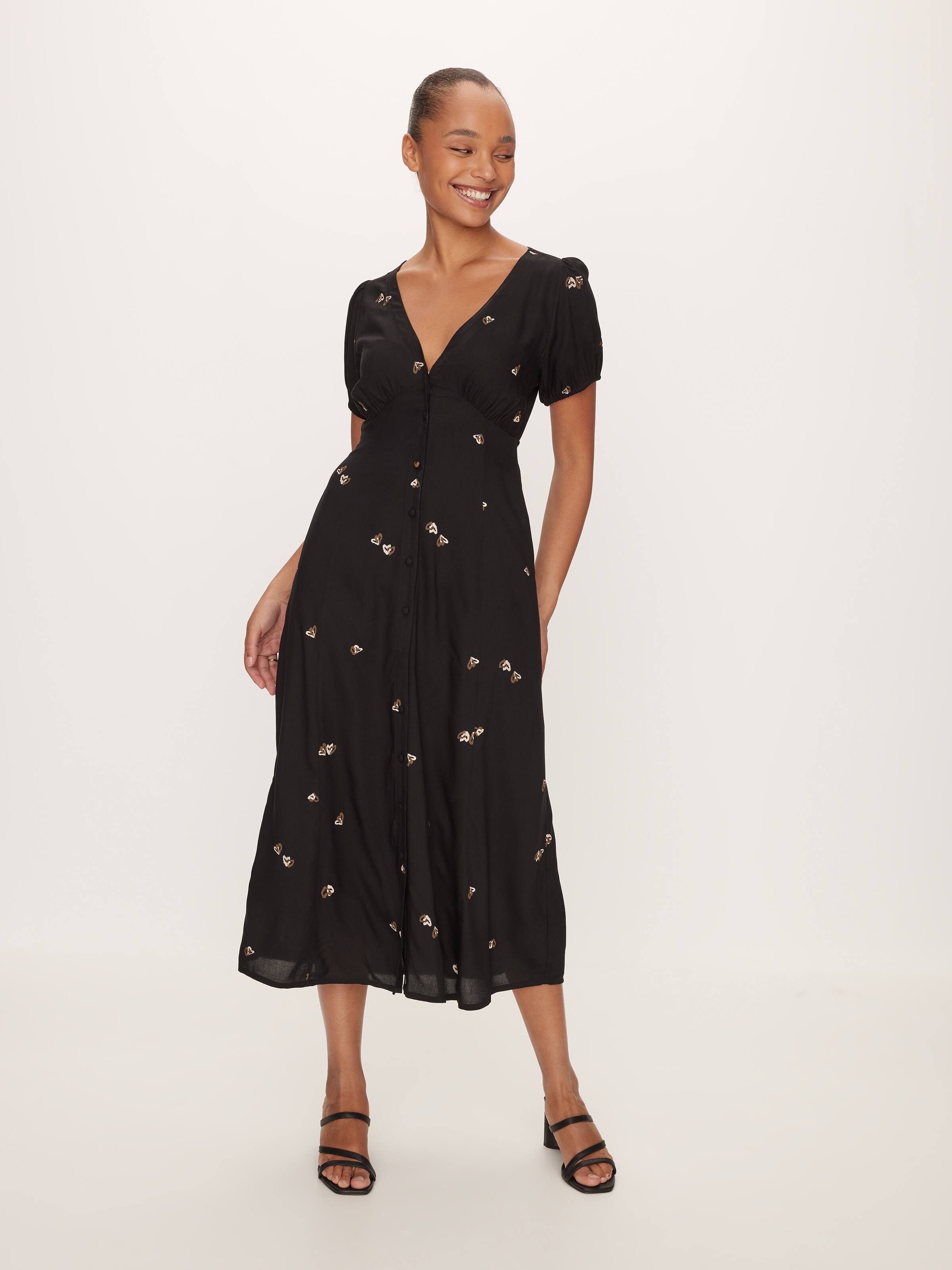 Avery Button Up Midi Dress