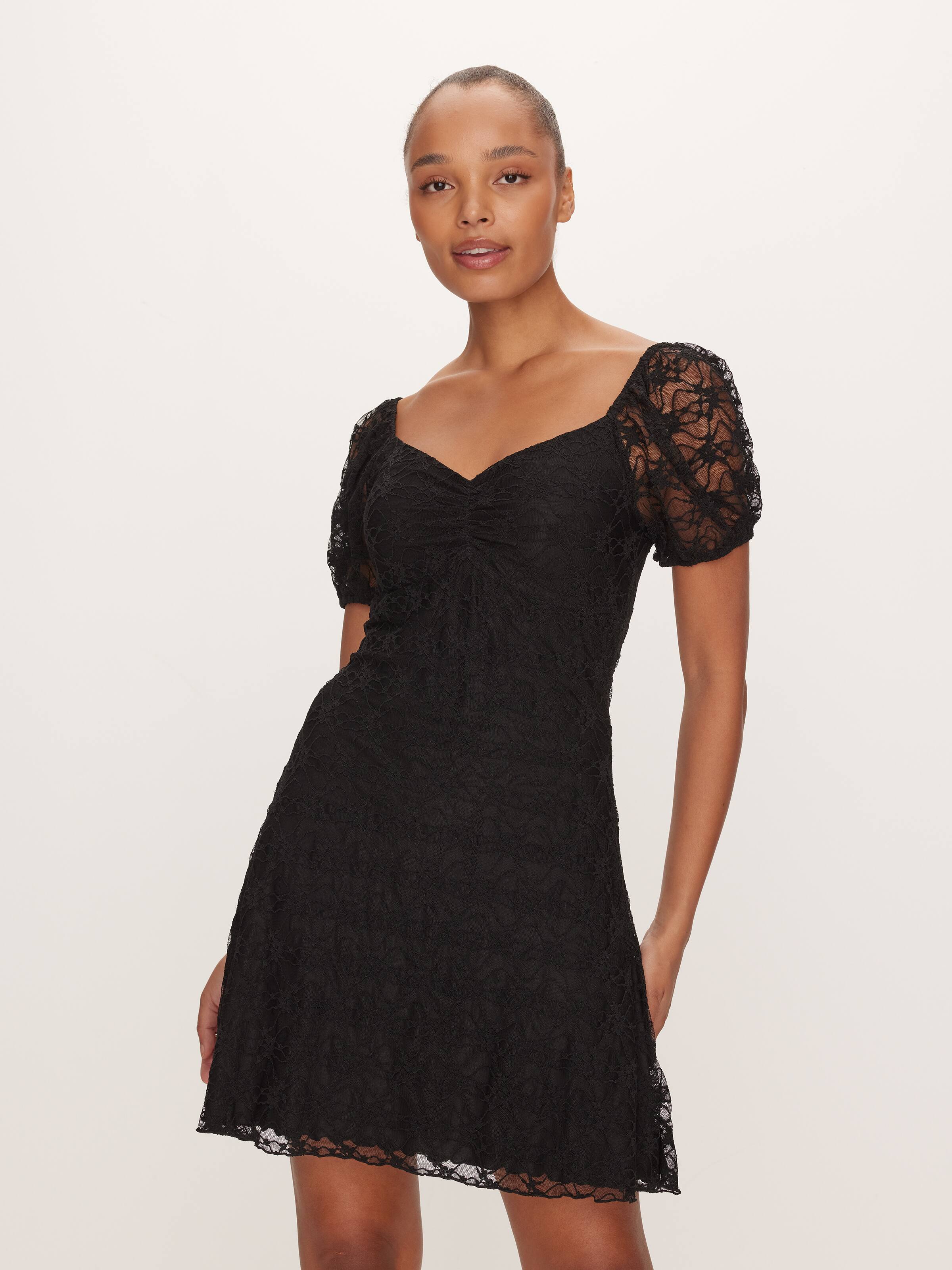 Reverie Short Sleeve Lace Mini Dress