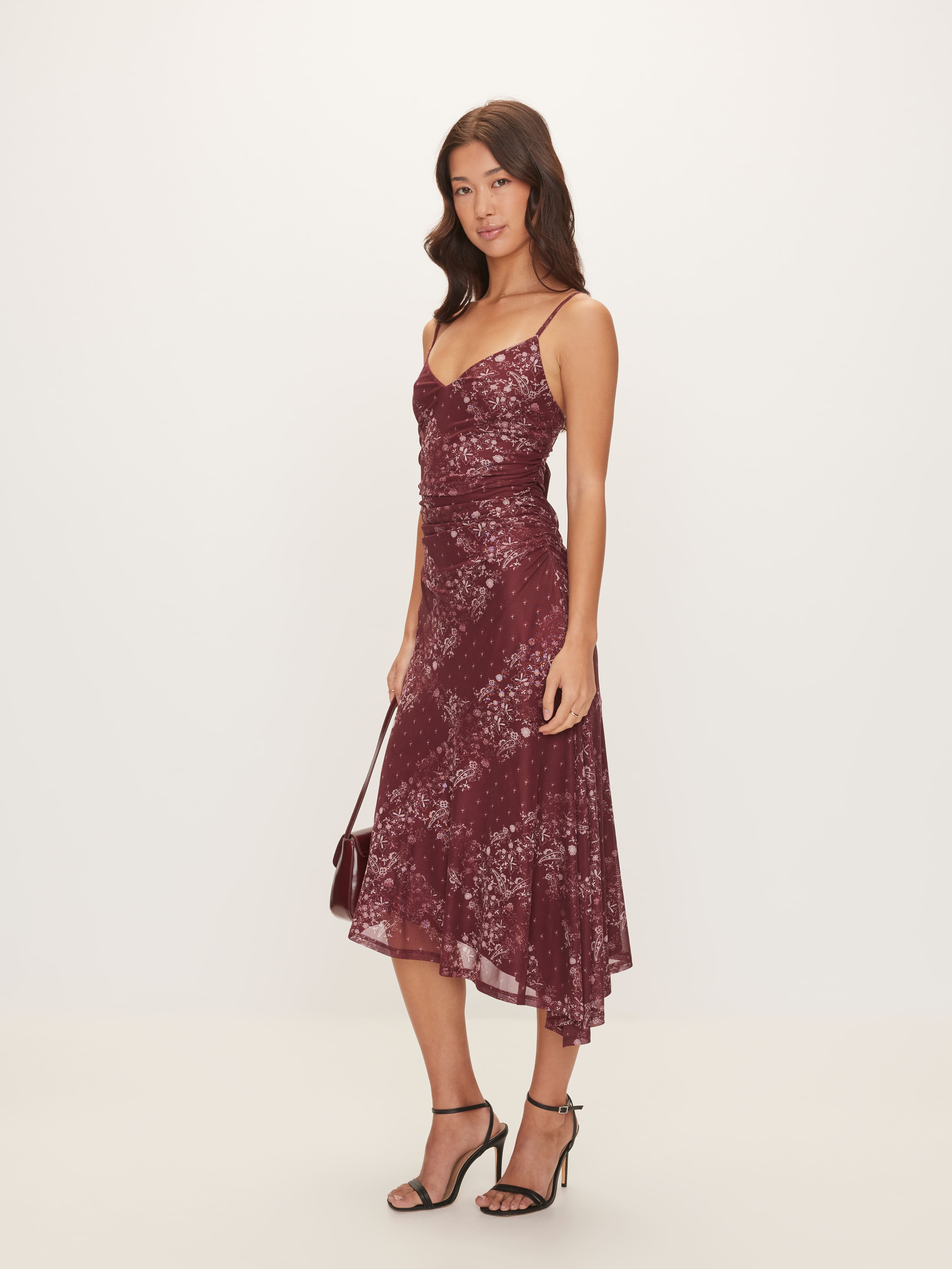 burgundy dress nz Nadia Dress
