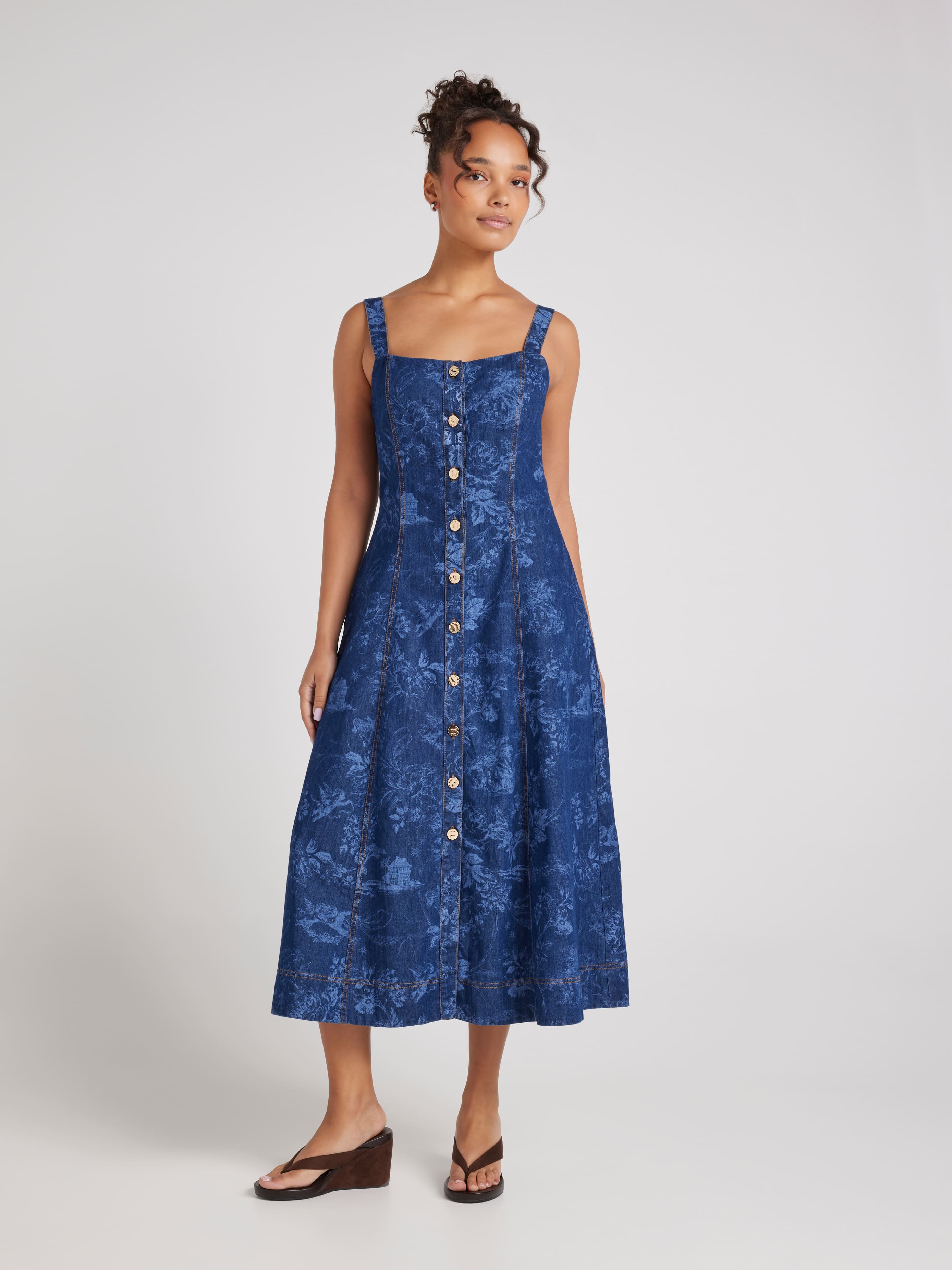Valentina Denim Midi Dress