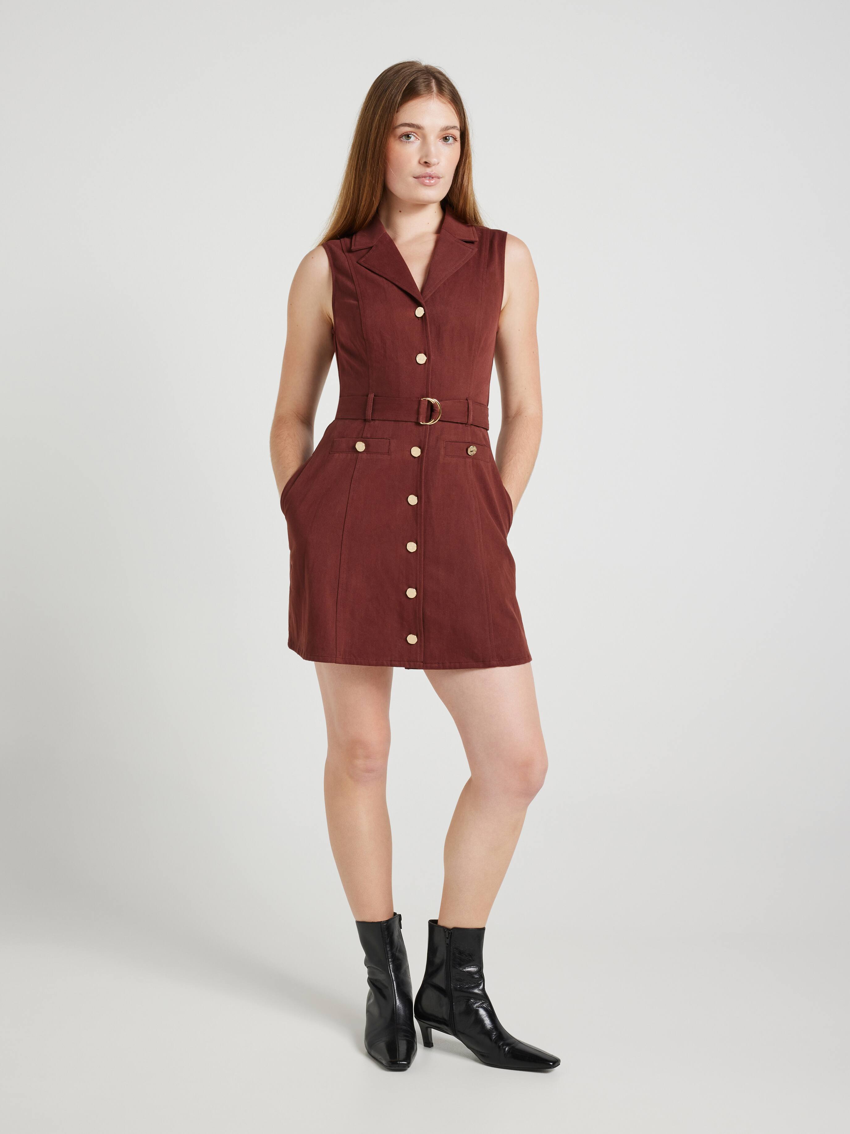 Katie Denim Collar Mini Dress
