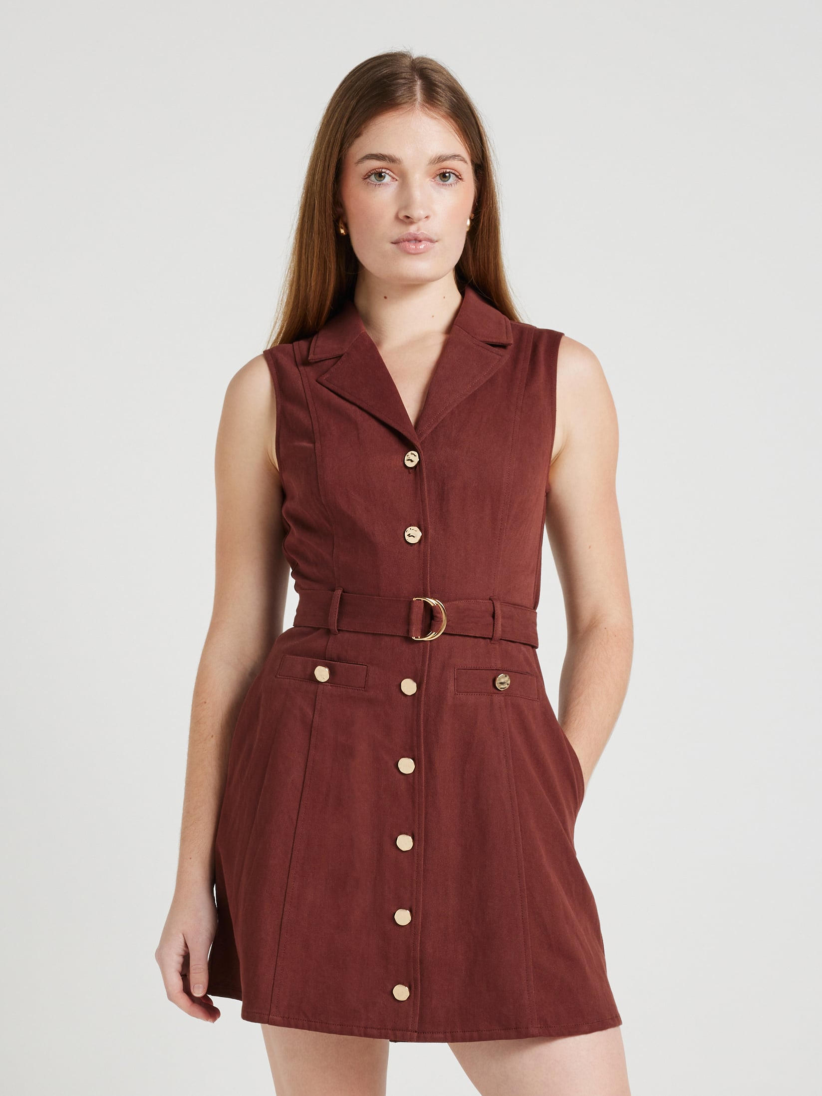 Katie Denim Collar Mini Dress