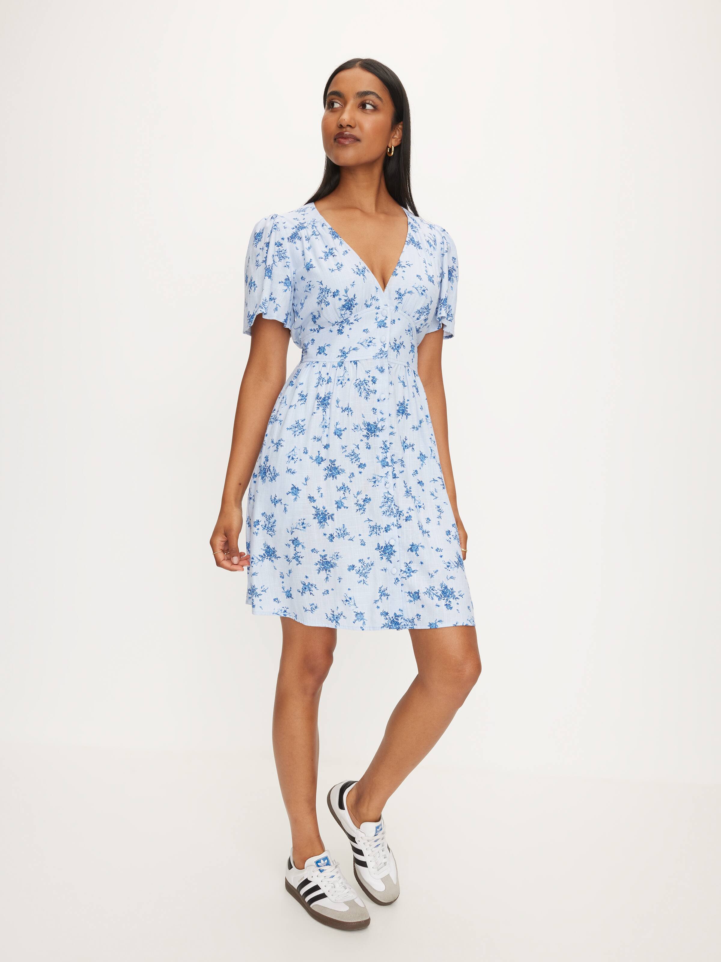 Emily Button Through Mini Dress