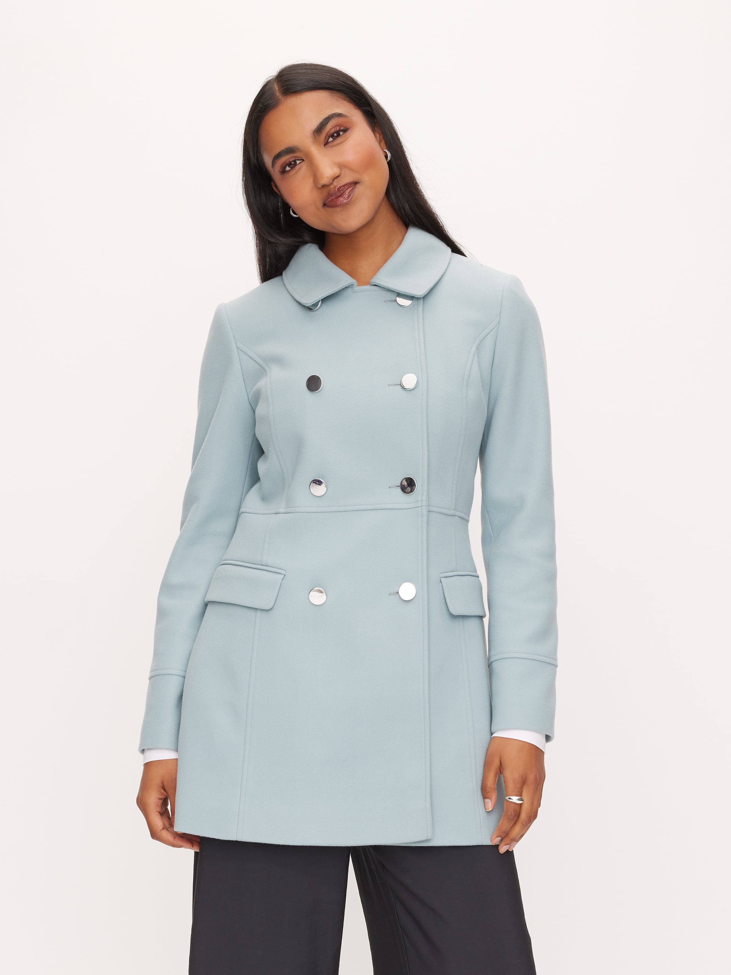 Denmark Double Breasted Short Coat