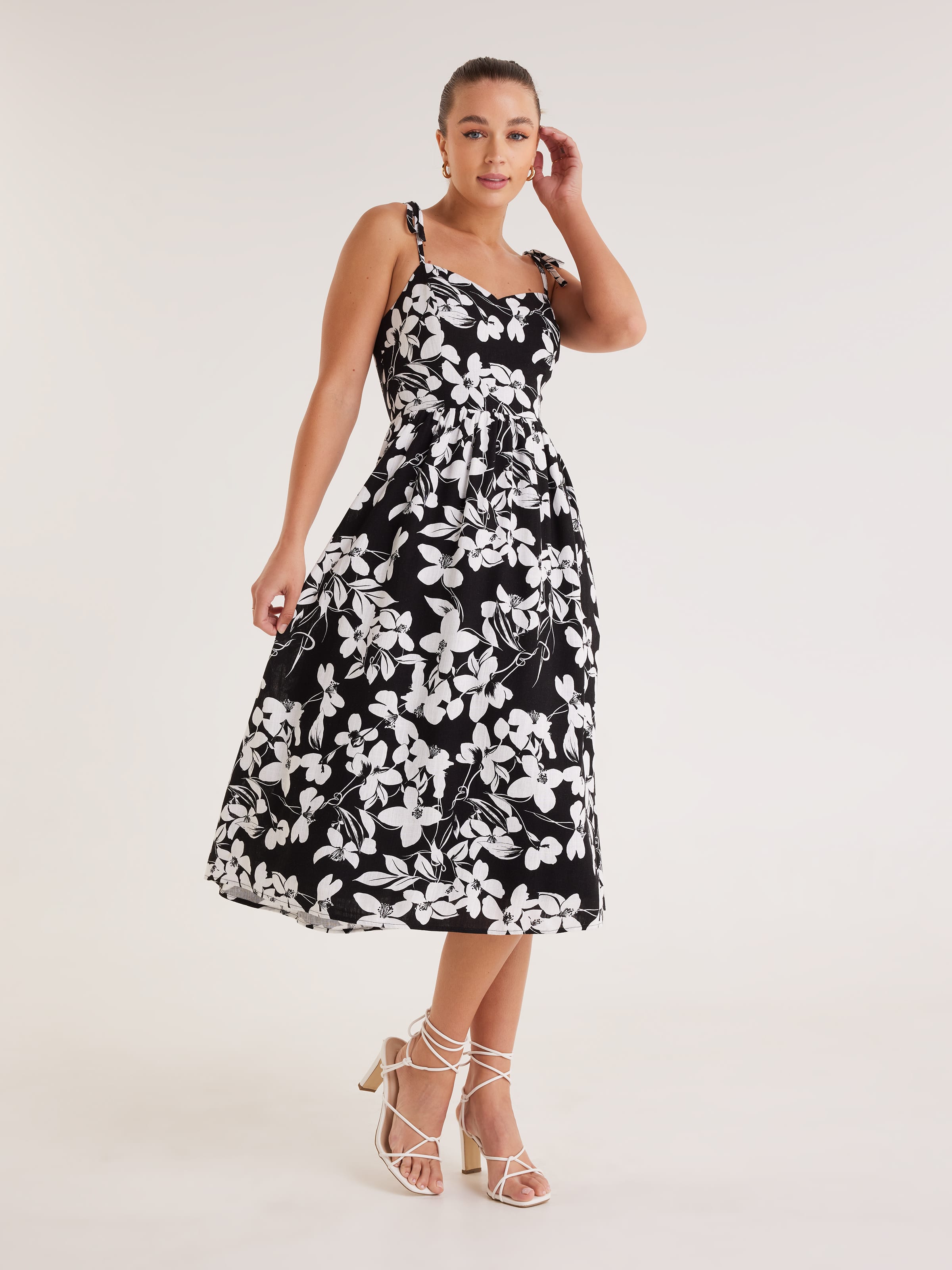 Black white sales sundress