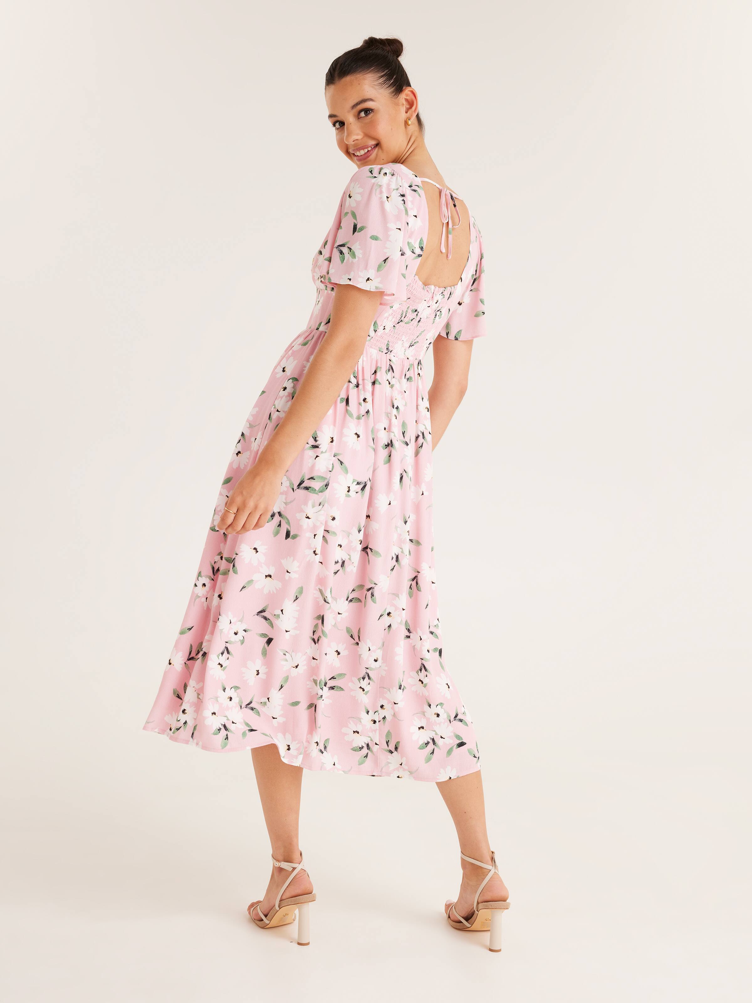 Althea White Floral Tie Strap Mini Dress – Beginning Boutique NZ