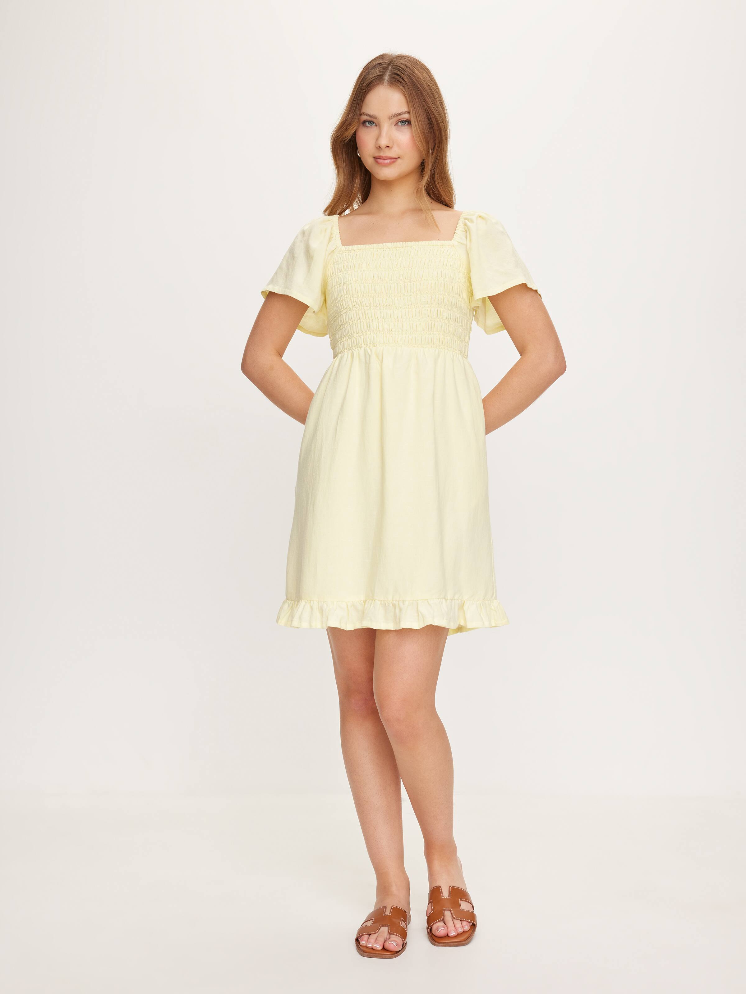 Miranda Shirred Mini Dress