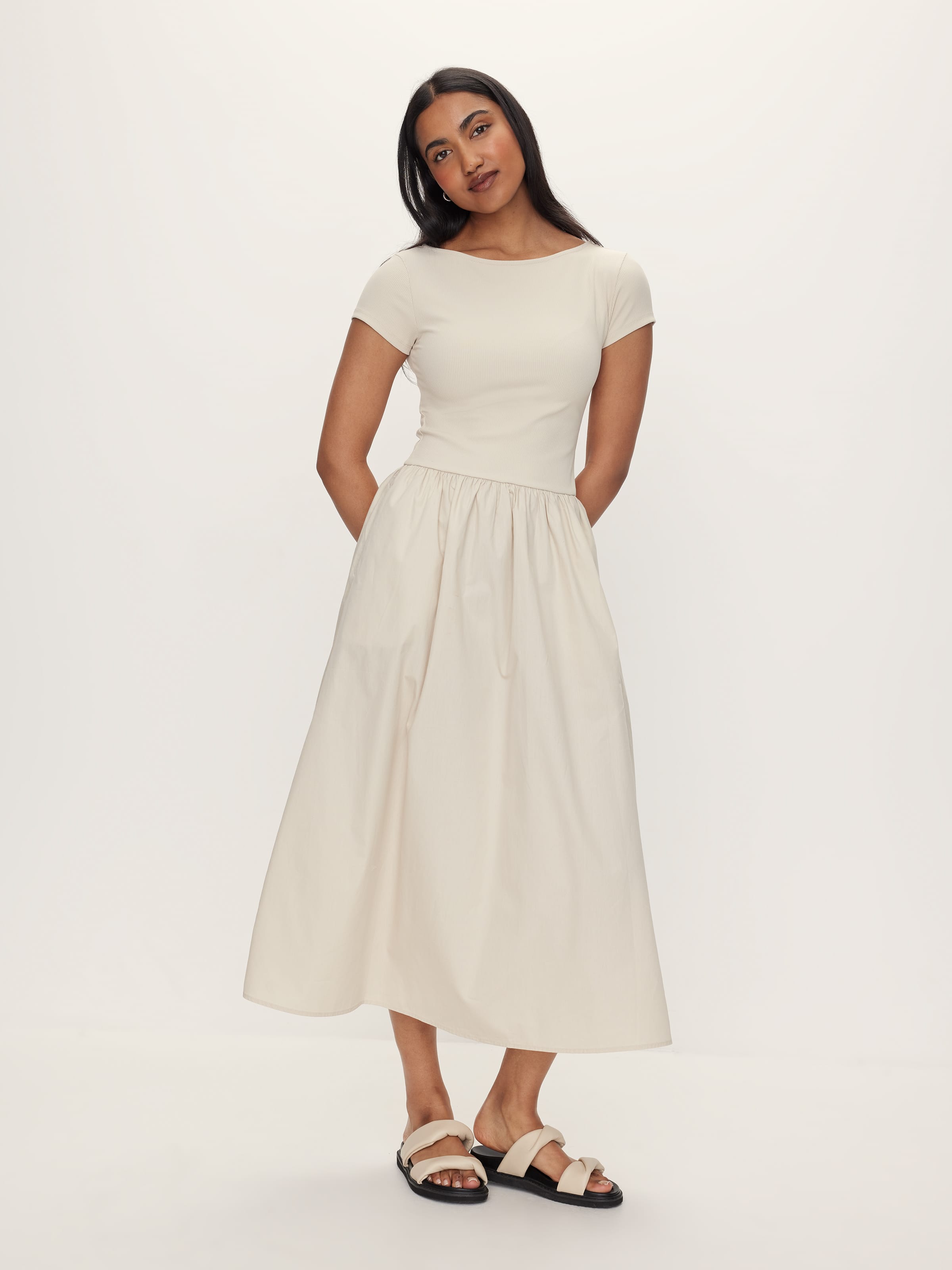 Bianca Cap Sleeve Midi Dress