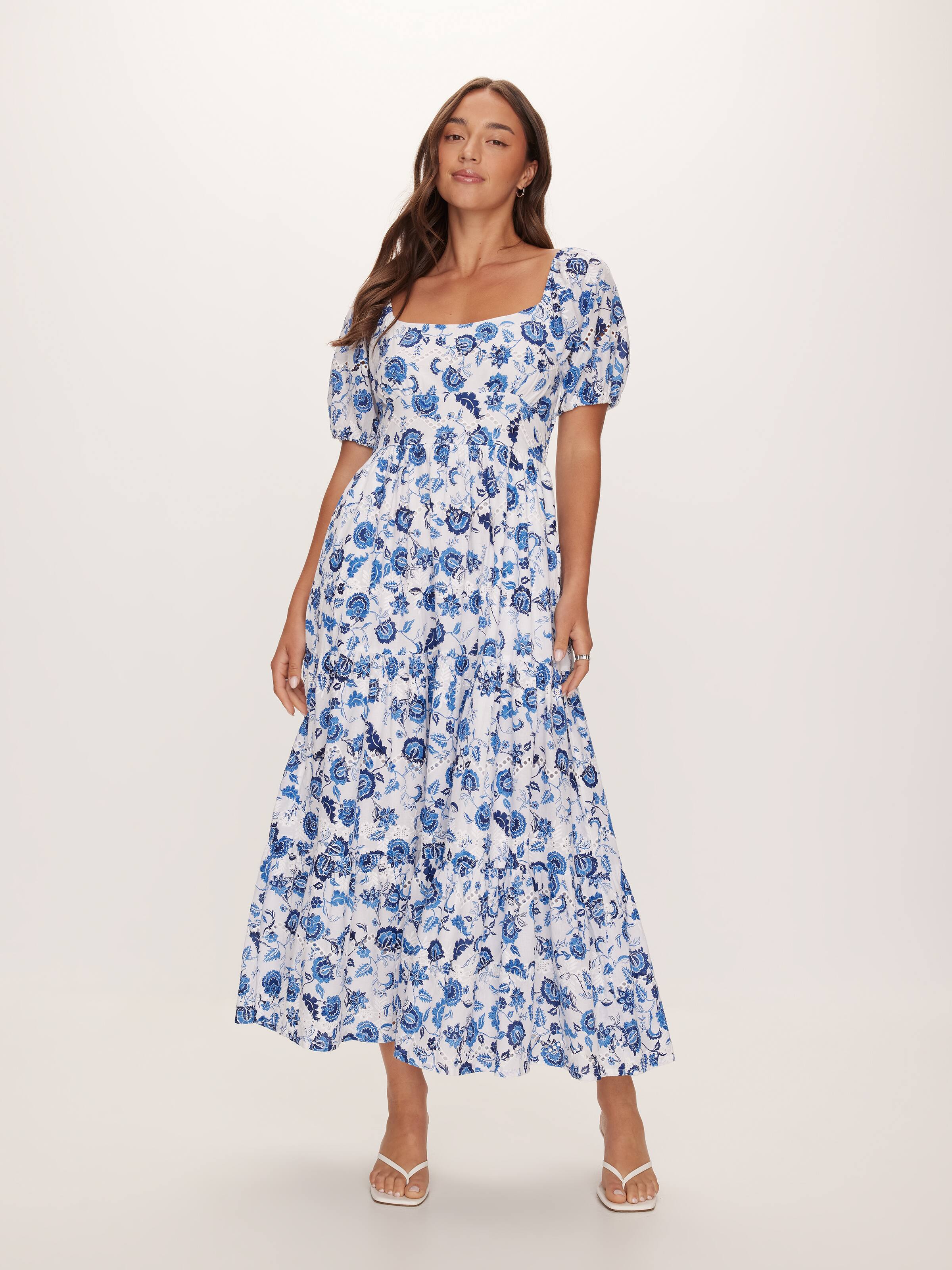 Broderie Midi Dress