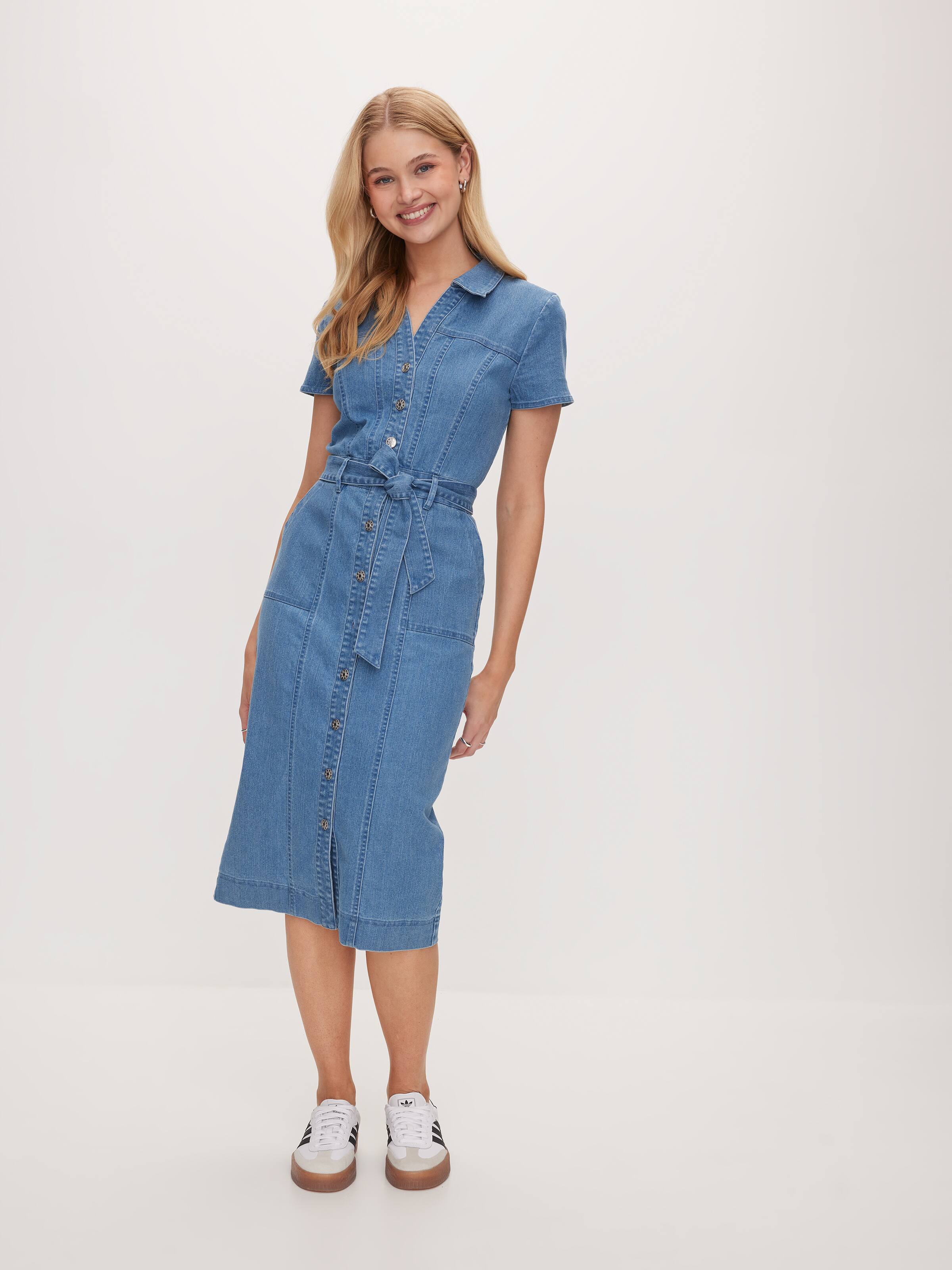 Peyton Denim Midi Dress