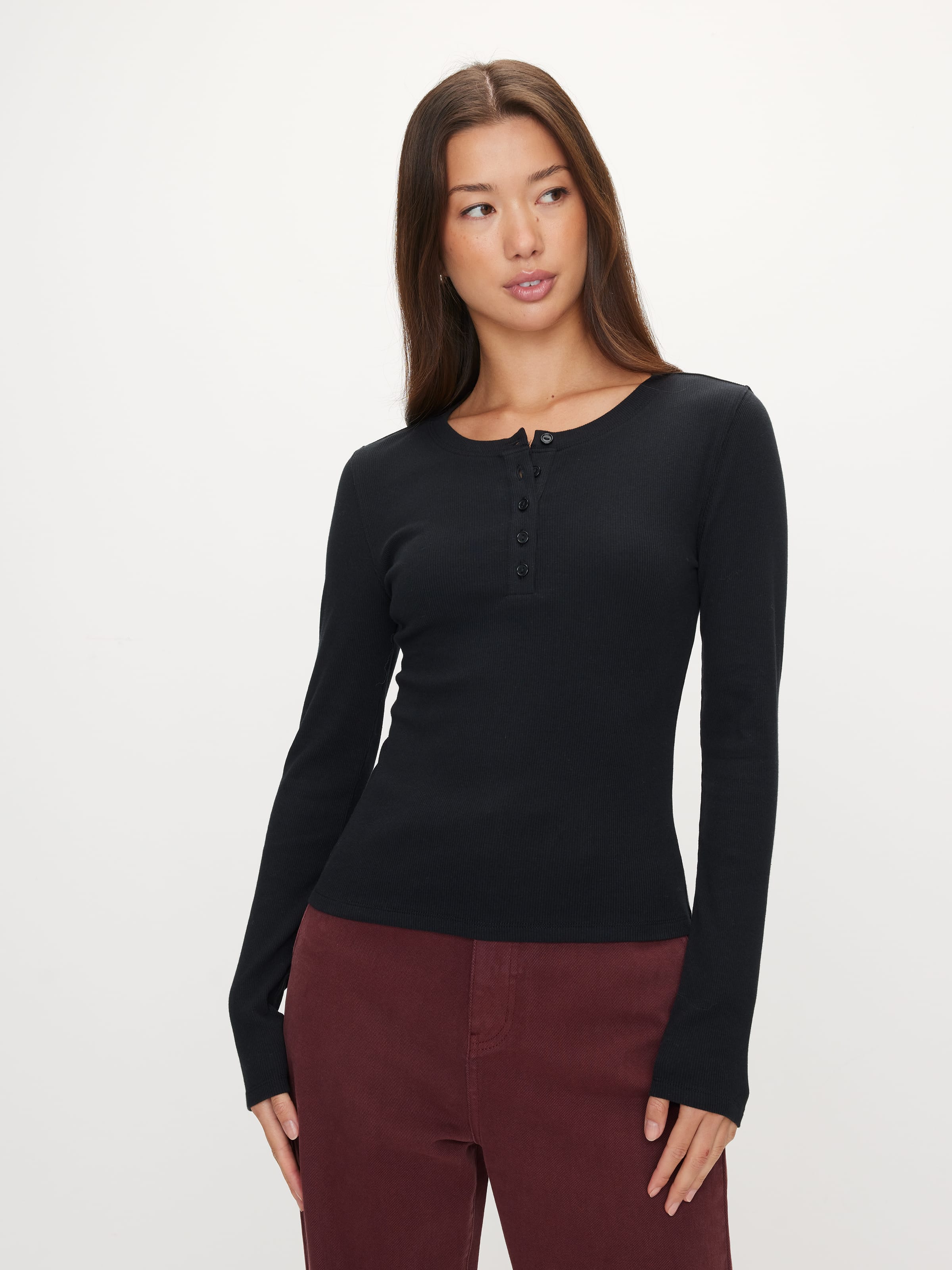 Henley Long Sleeve Top