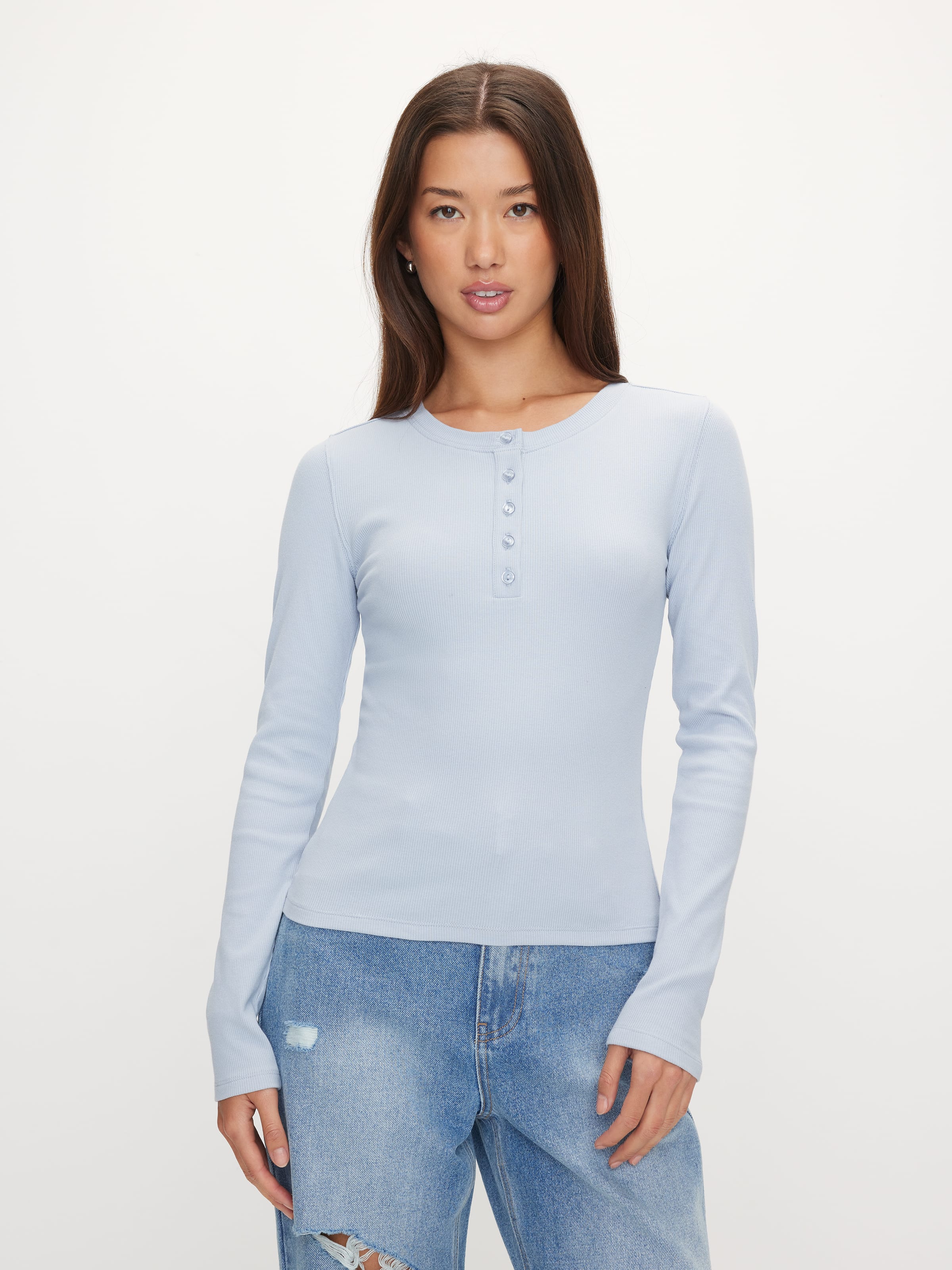 Henley Long Sleeve Top