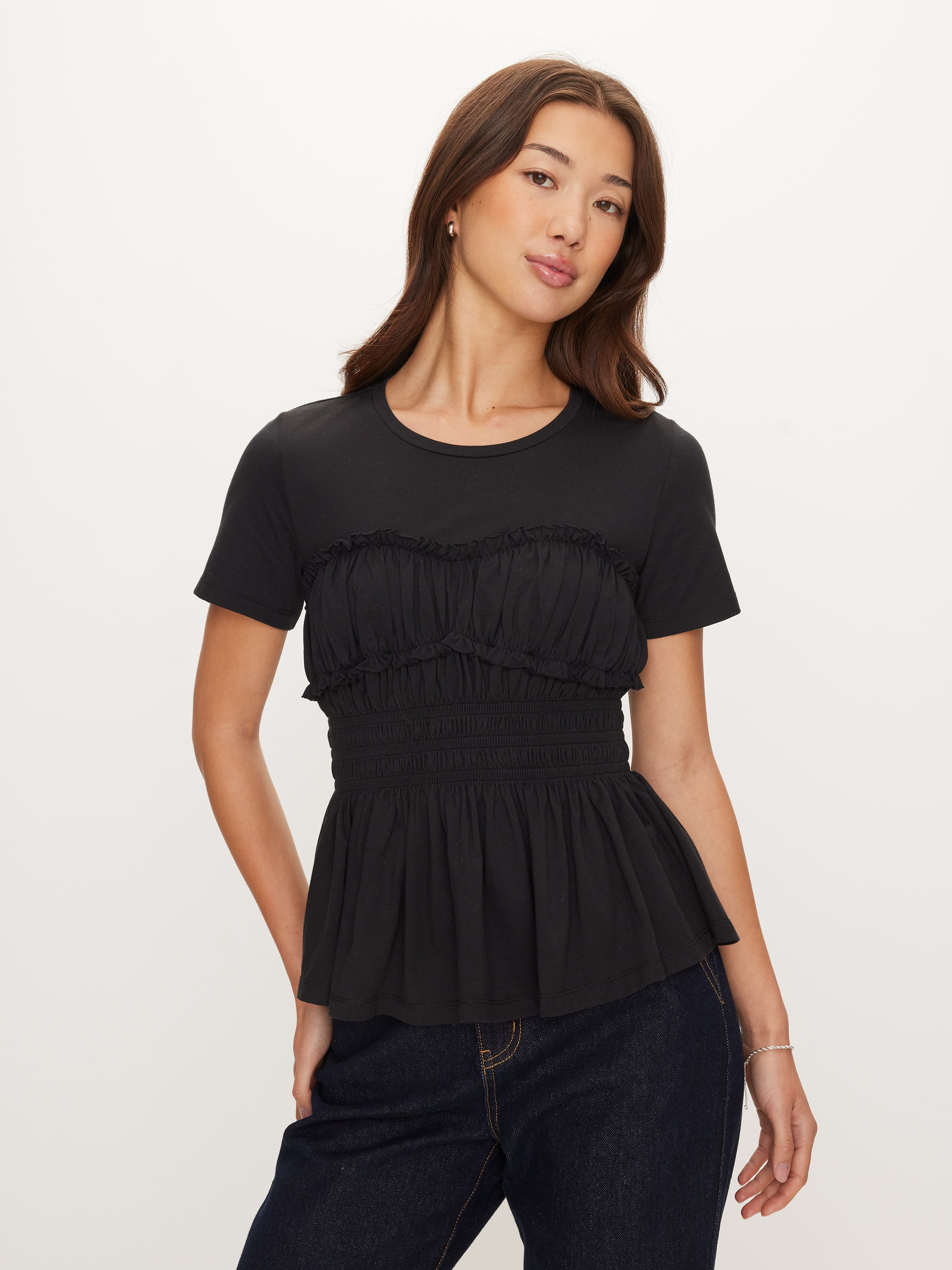 Indie Shirred Top