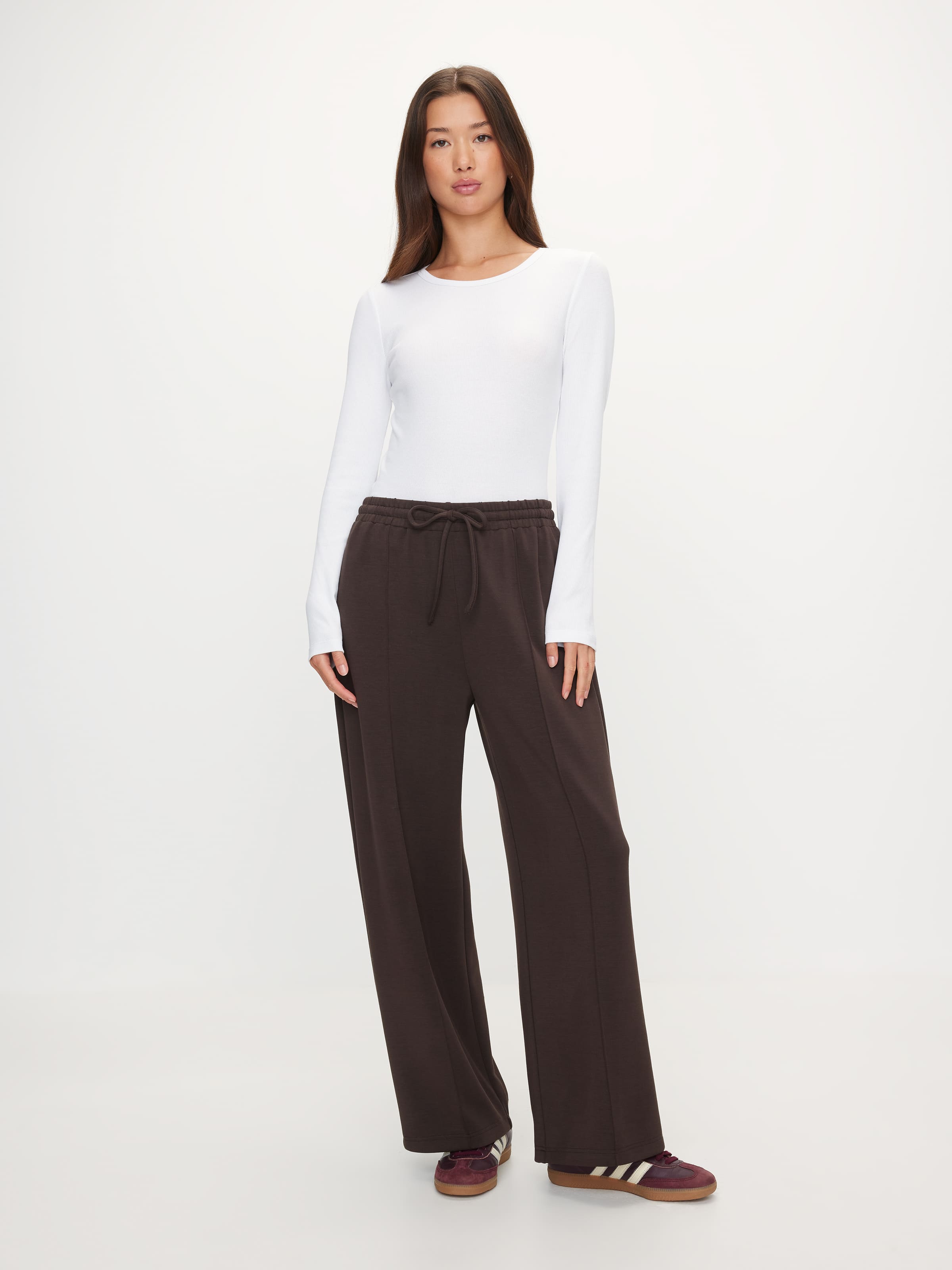 Cotton Rib Long Sleeve Top