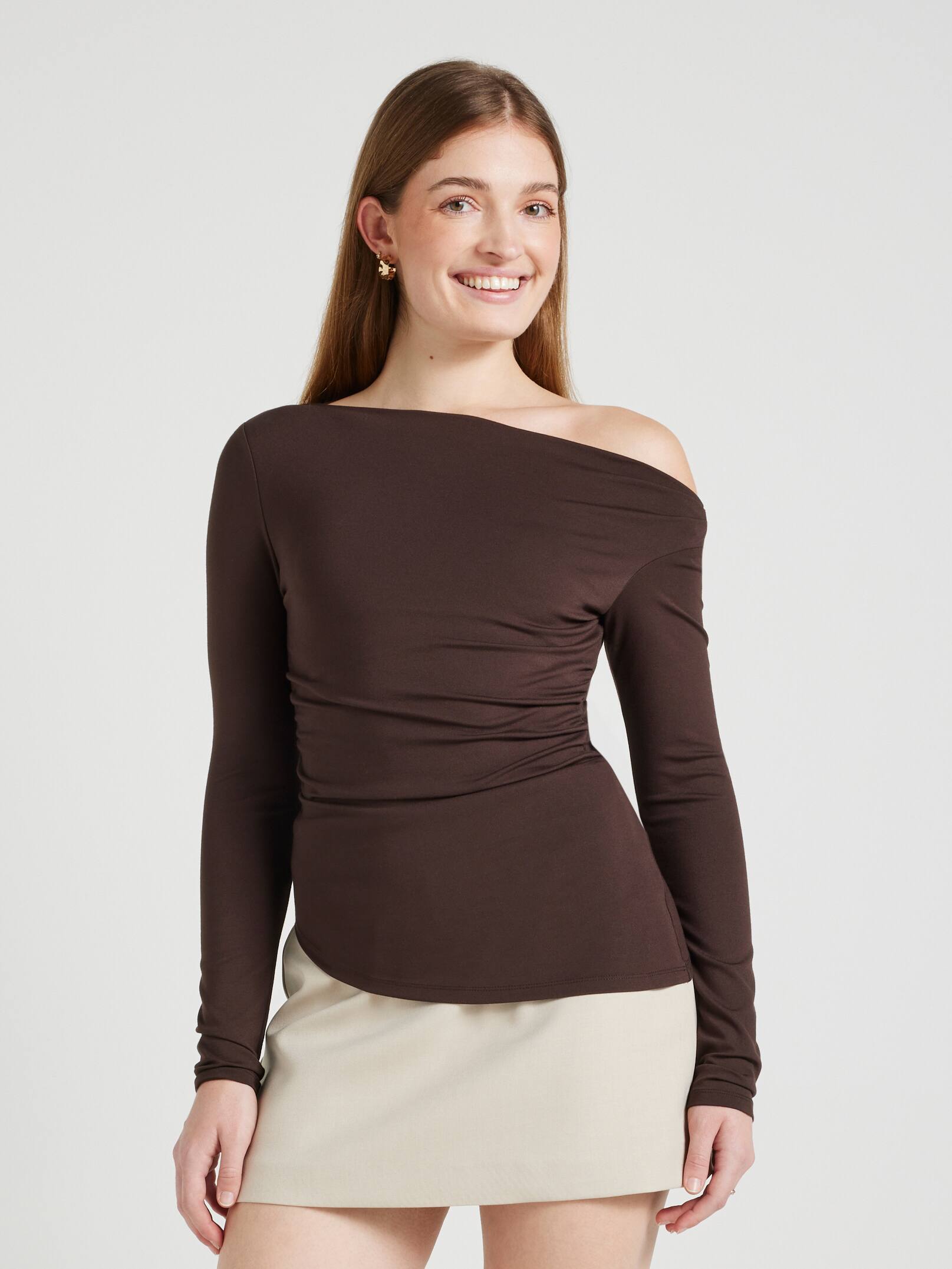 Polly Ponte Off Shoulder Top
