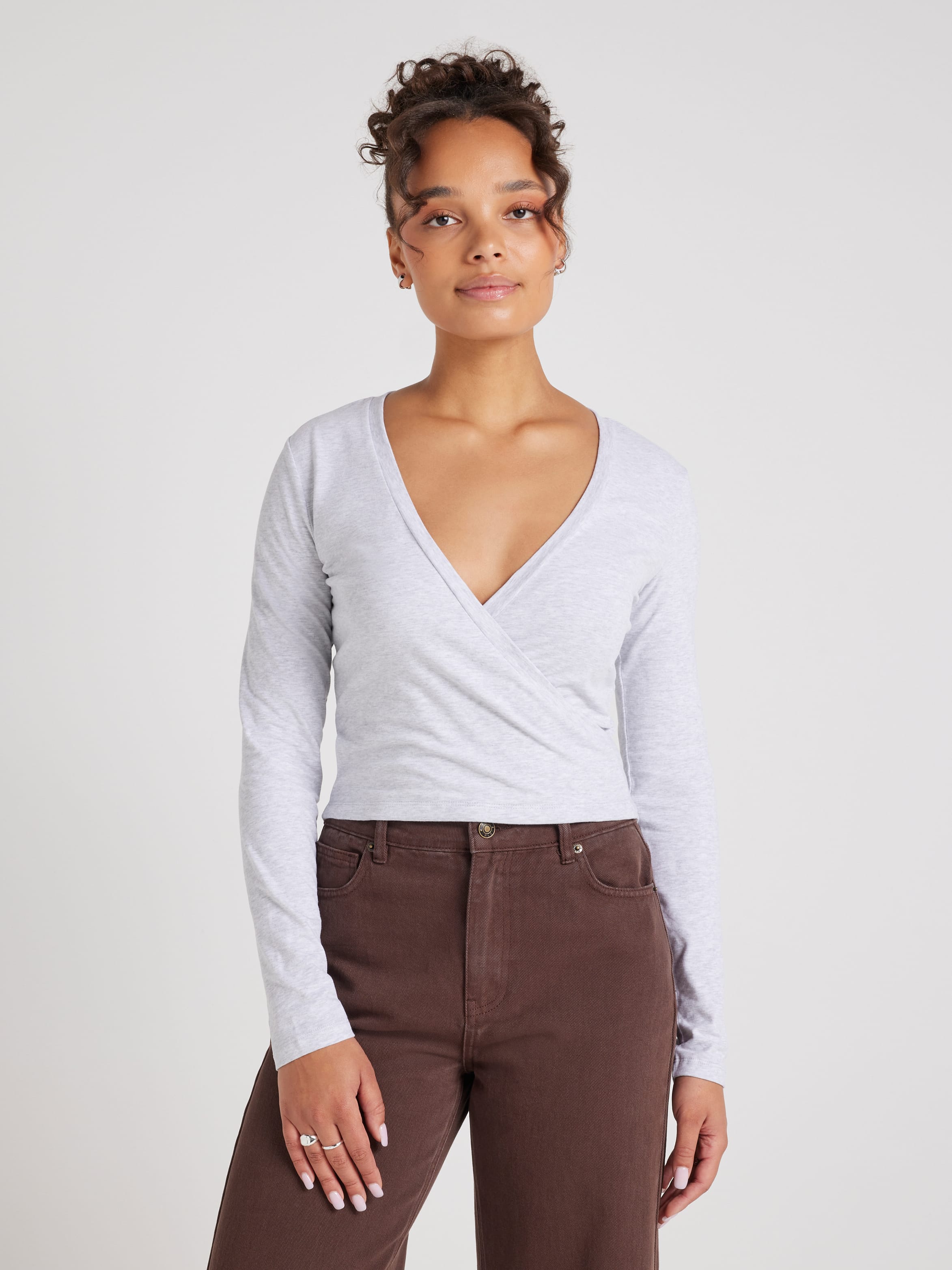 Wilma Wrap Long Sleeve Top