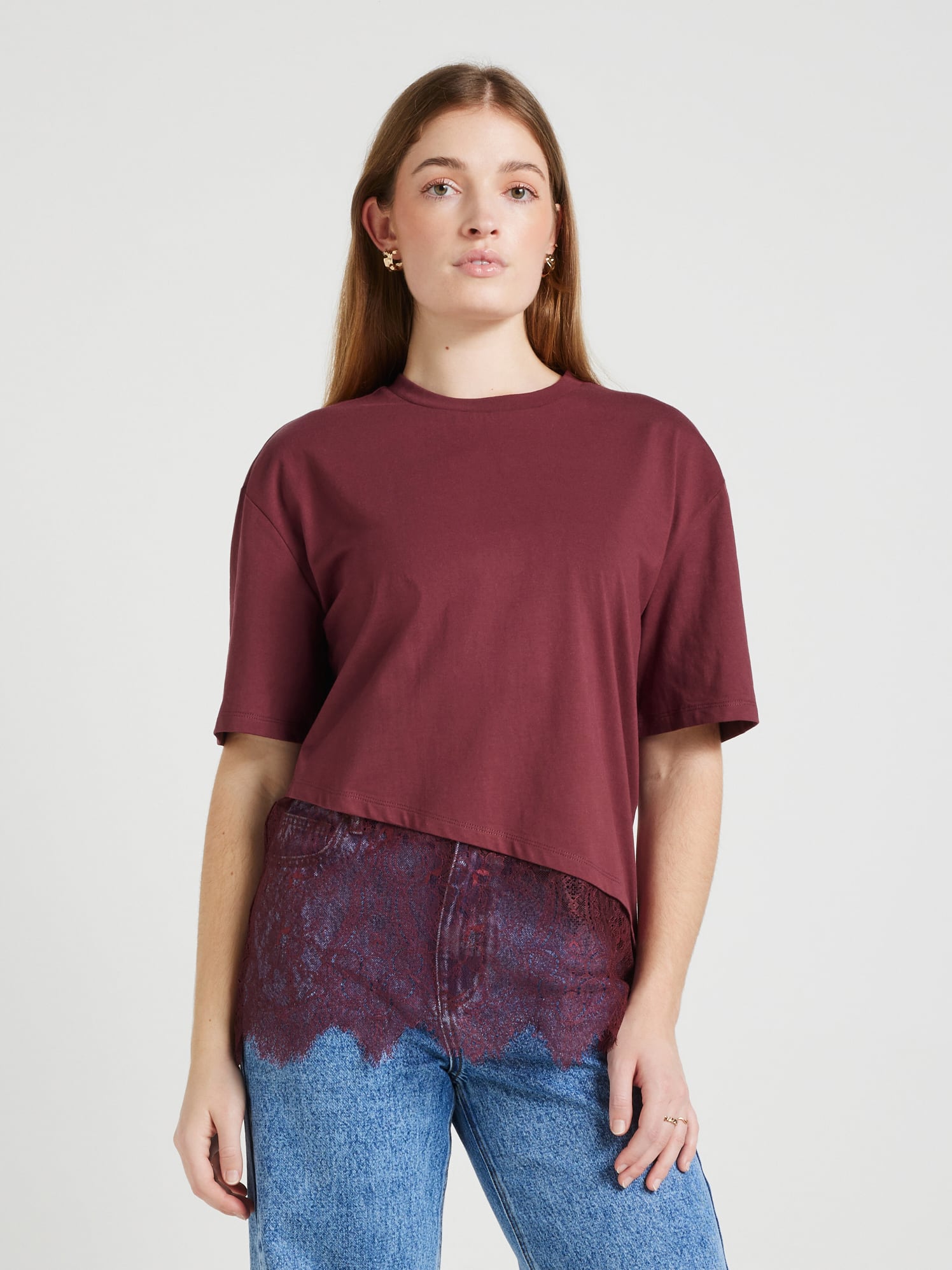 Oversized Lace Insert Tee