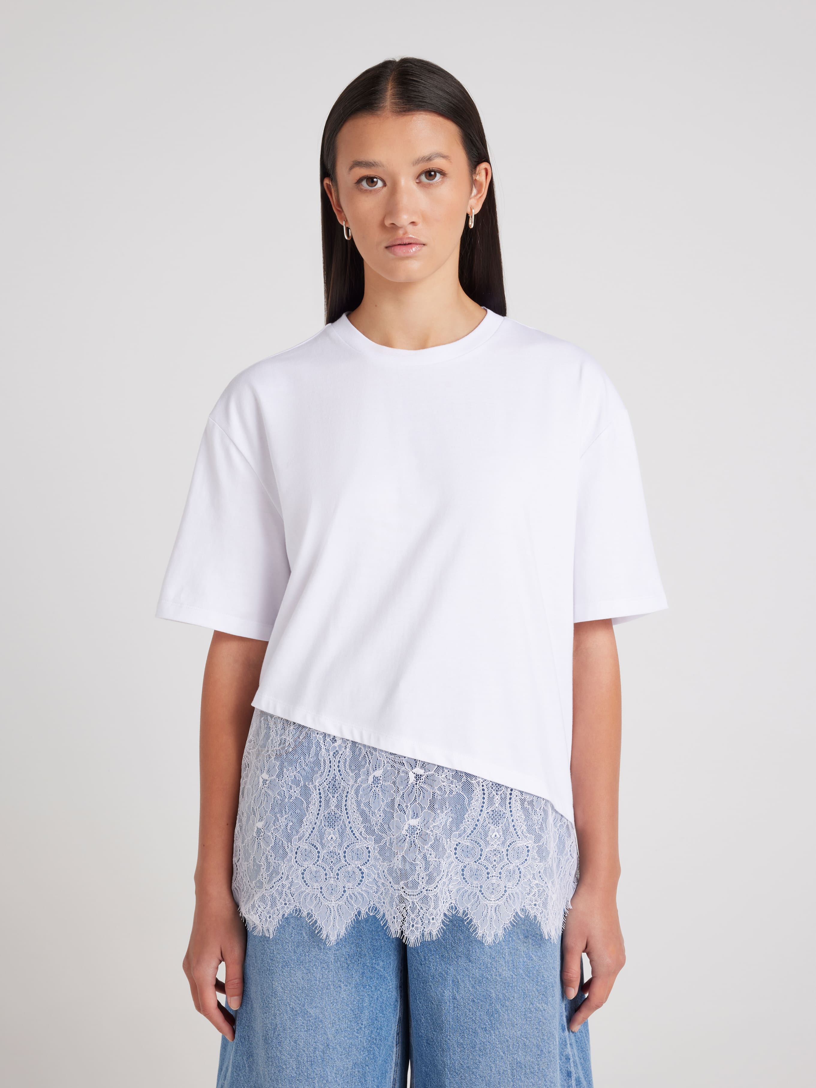 Oversized Lace Insert Tee
