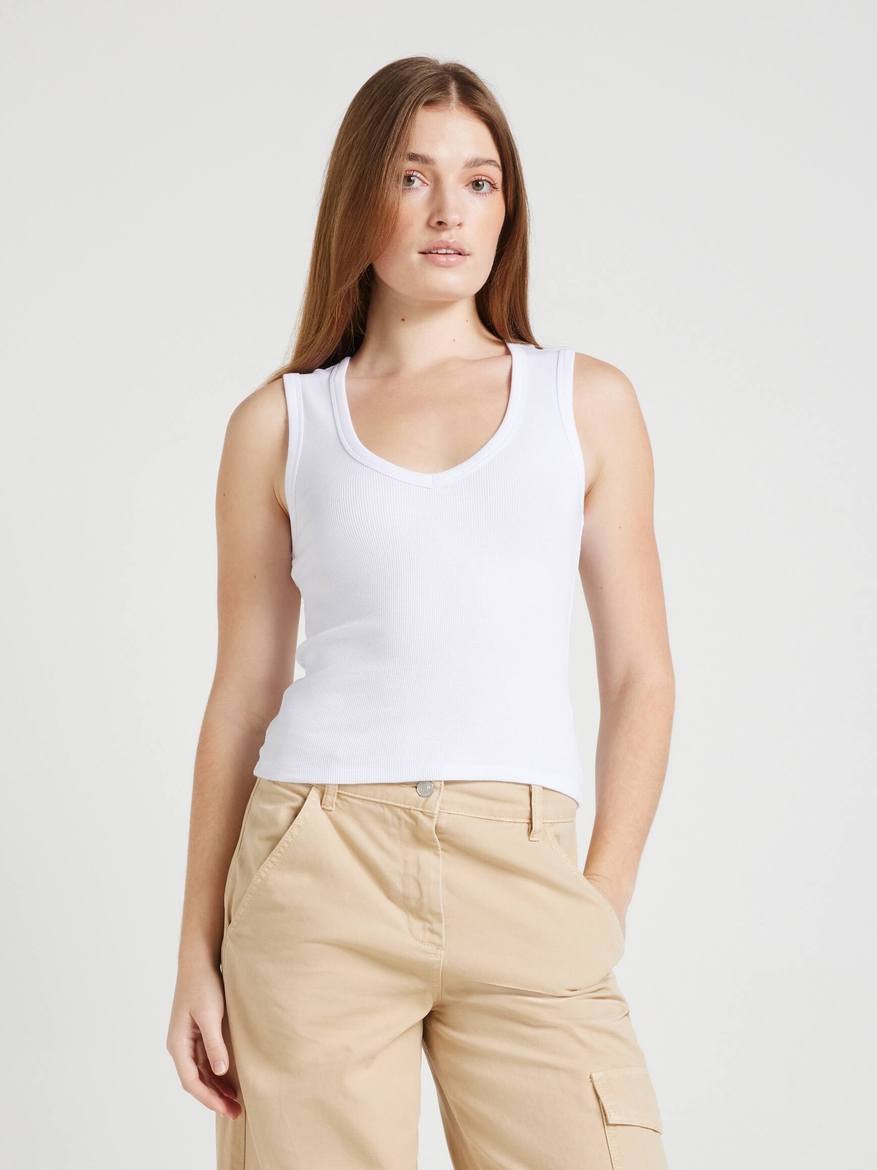 Pippa V-Neck Rib Tank