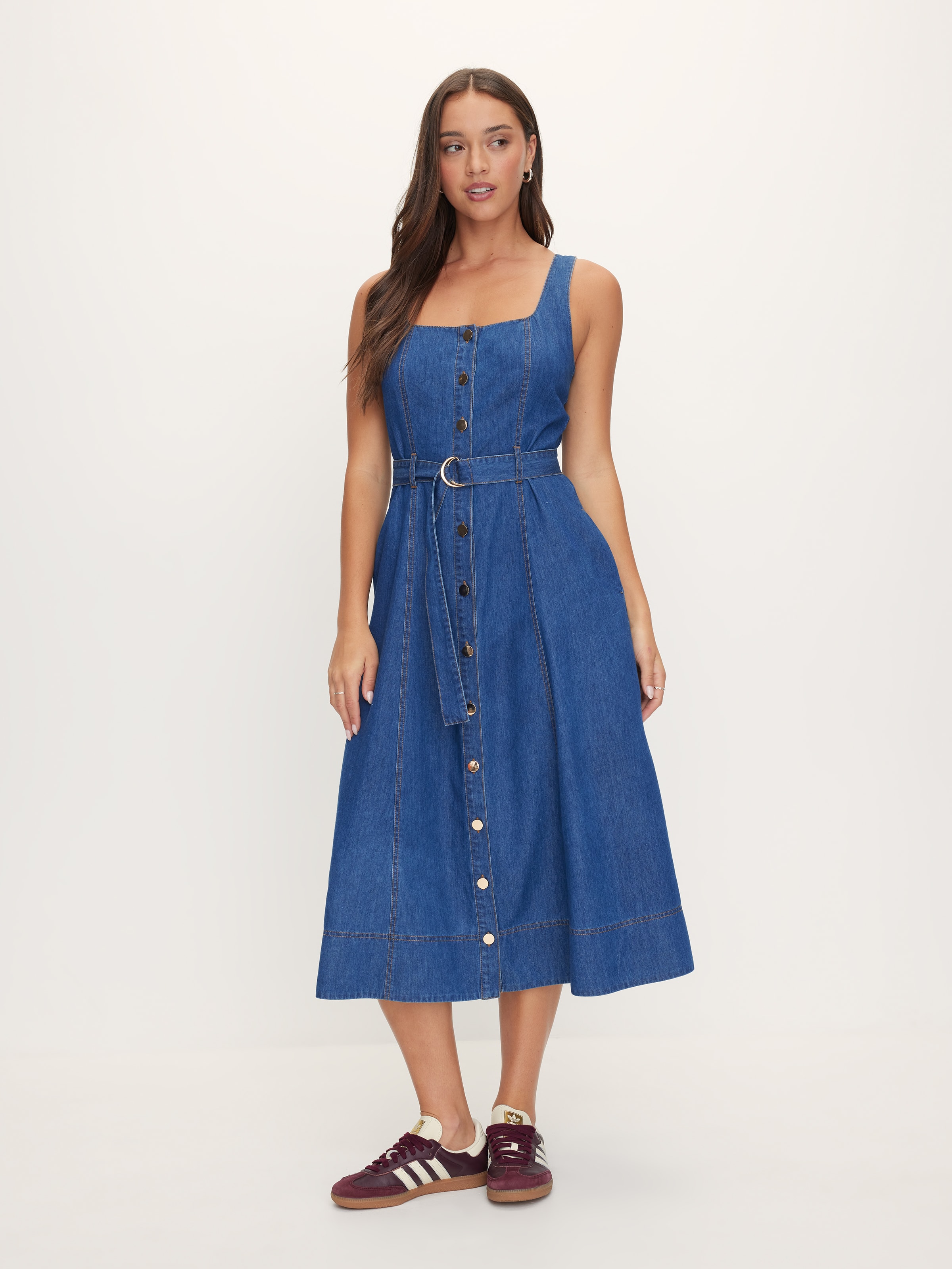 Hayley Denim Midi Dress