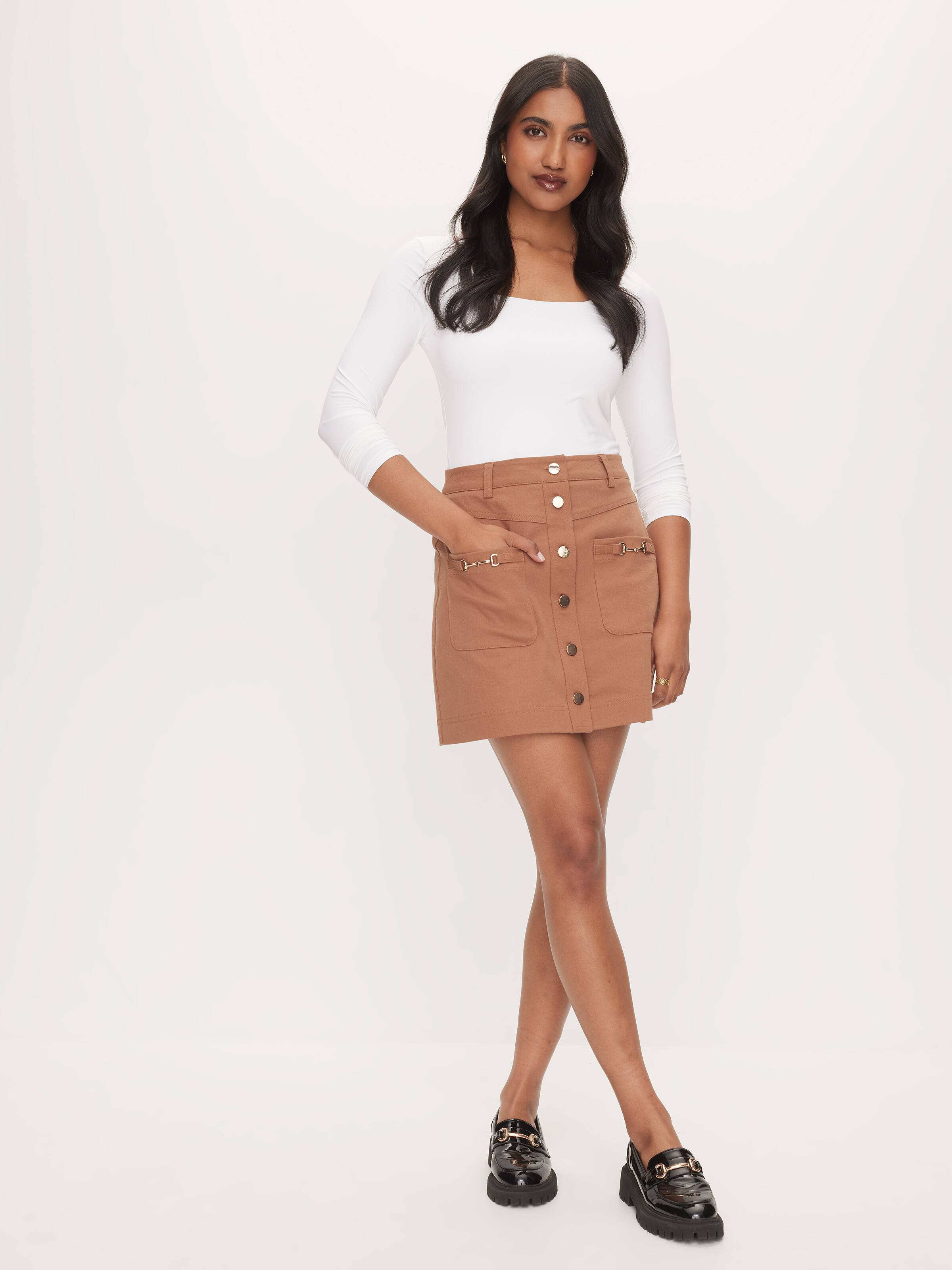 Image for Irene Saddle Trim Mini Skirt from JustGroupNZ