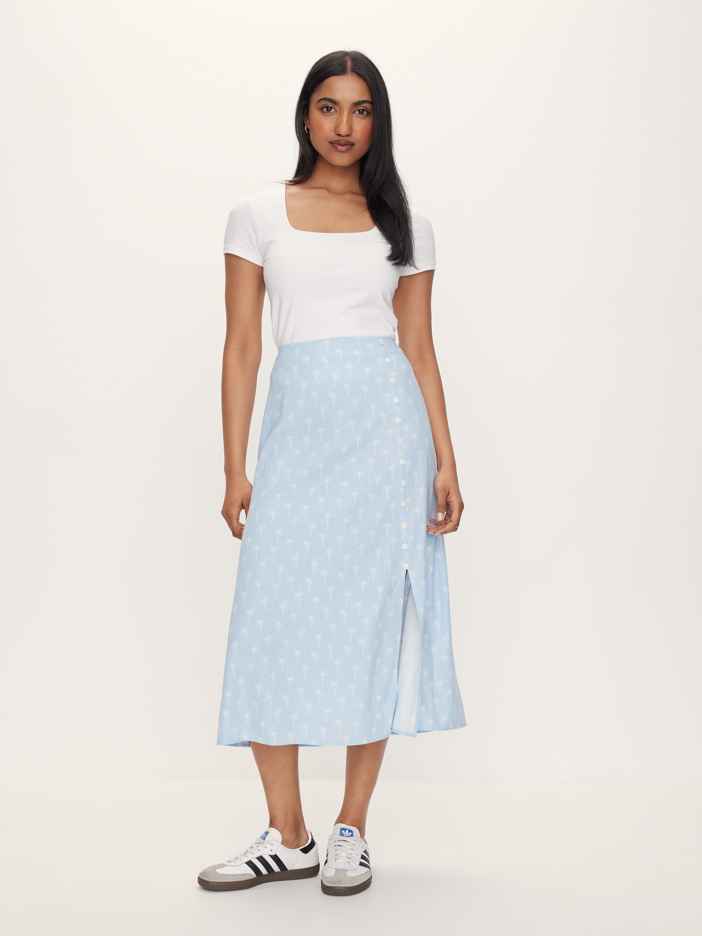 Lina Side Split Midi Skirt