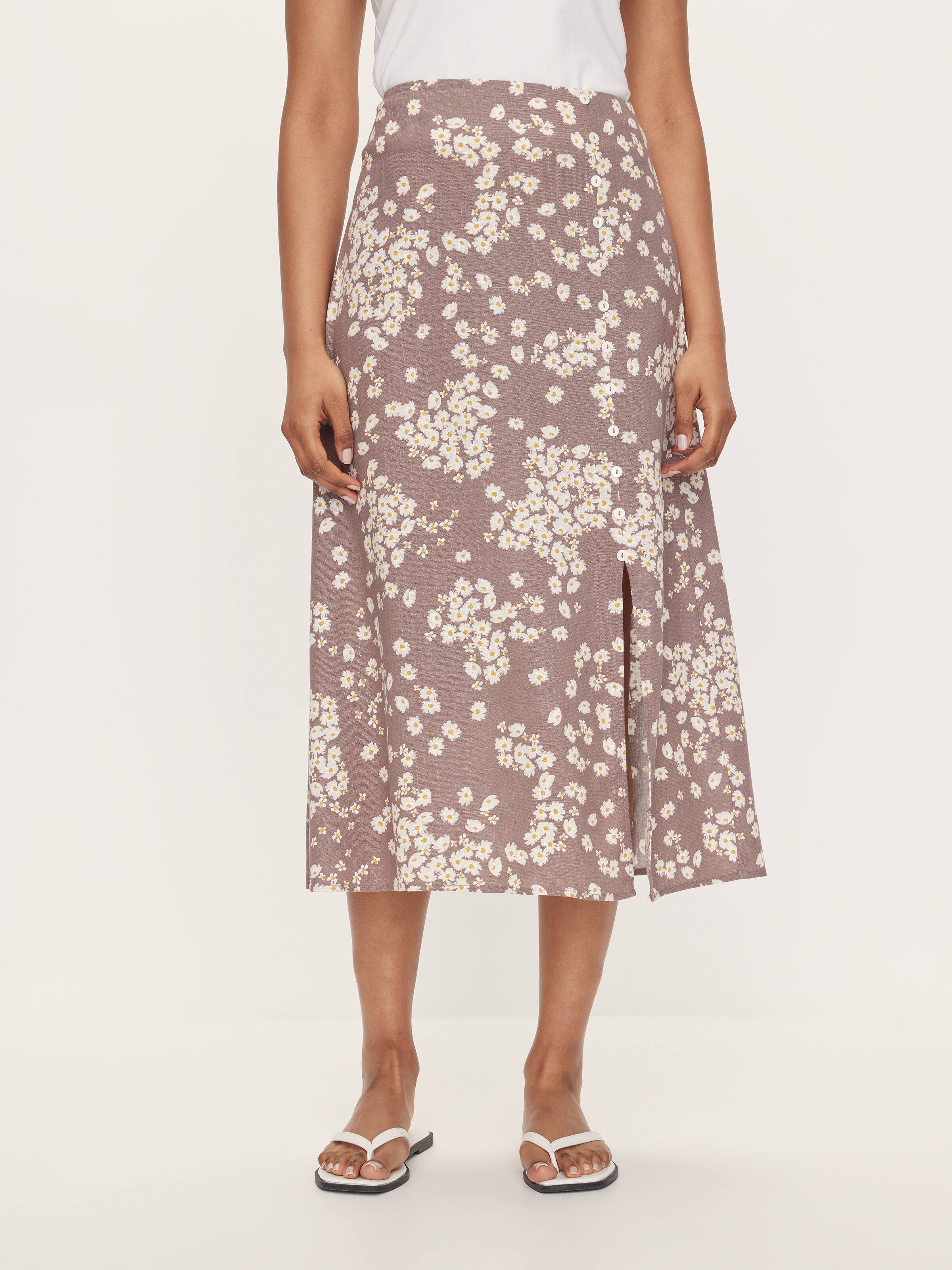 Lina Side Split Midi Skirt
