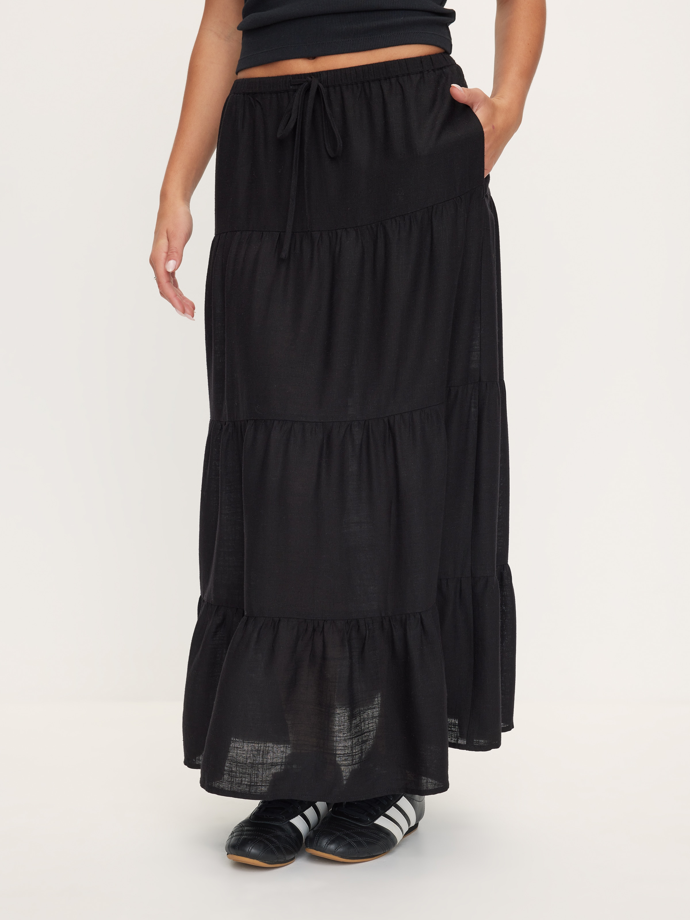 Catalina Tiered Midi Skirt