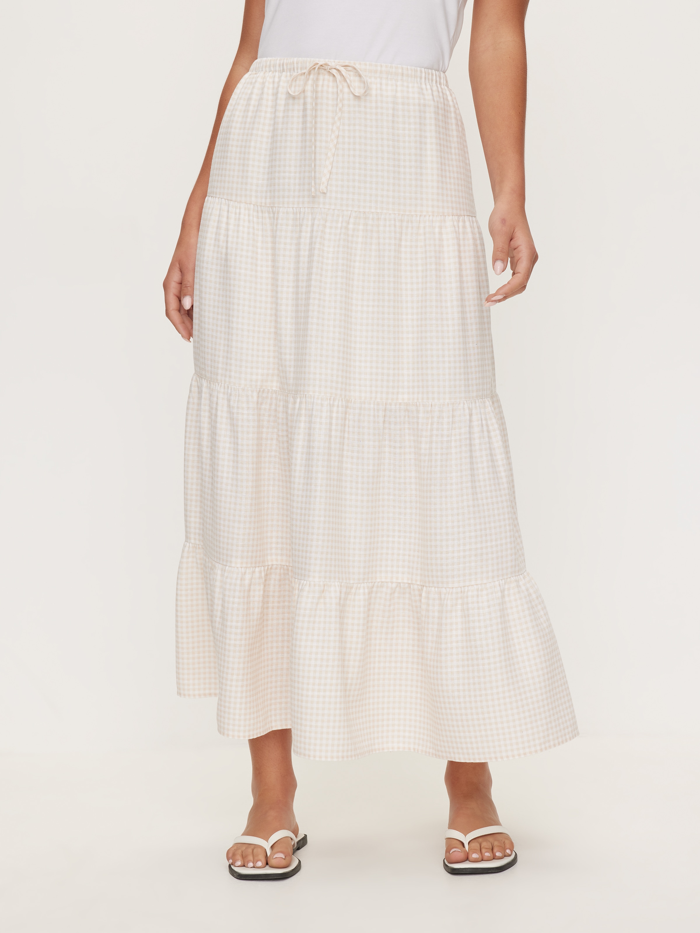 Catalina Tiered Midi Skirt