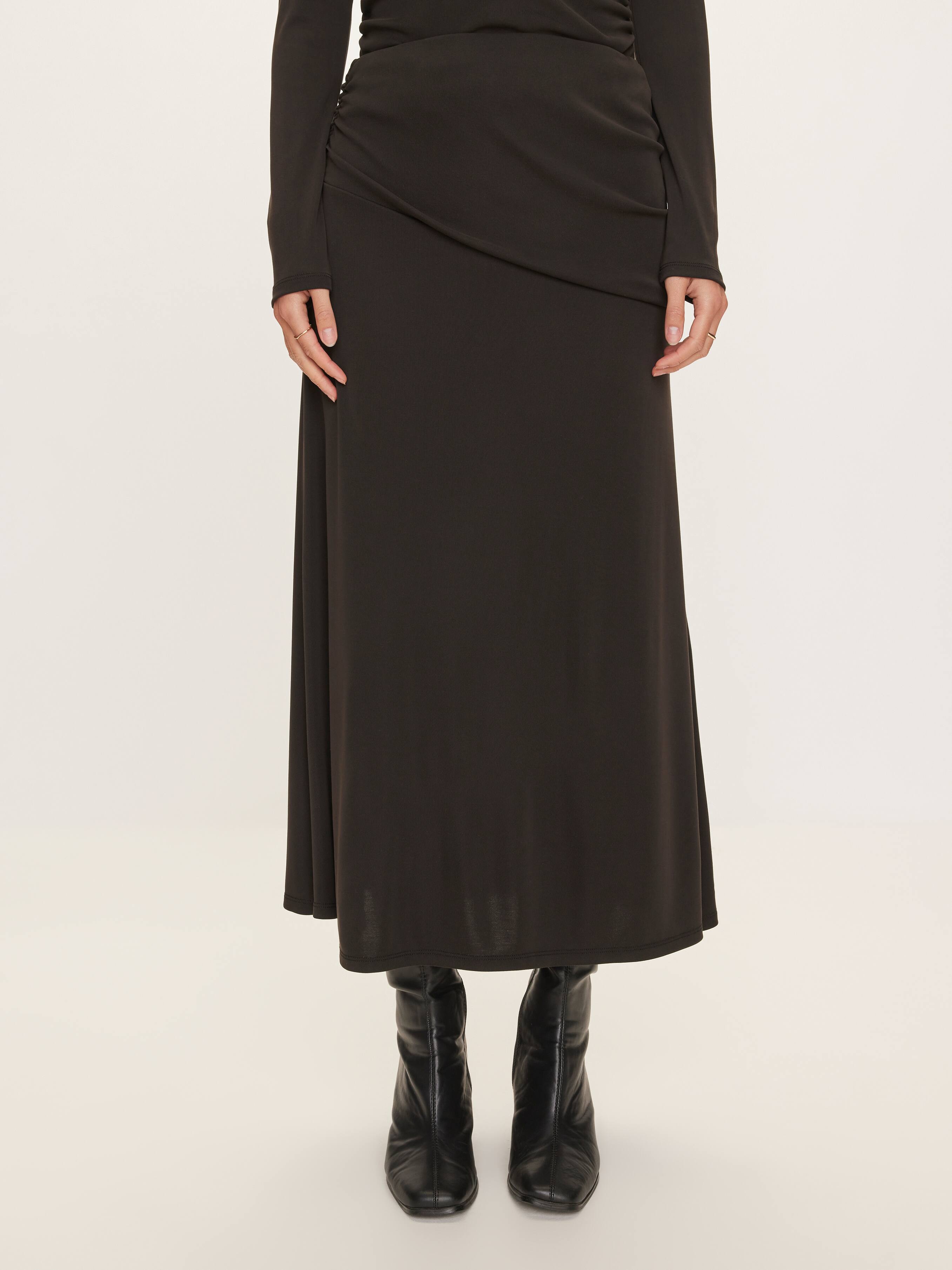 Ruched Jersey Skirt
