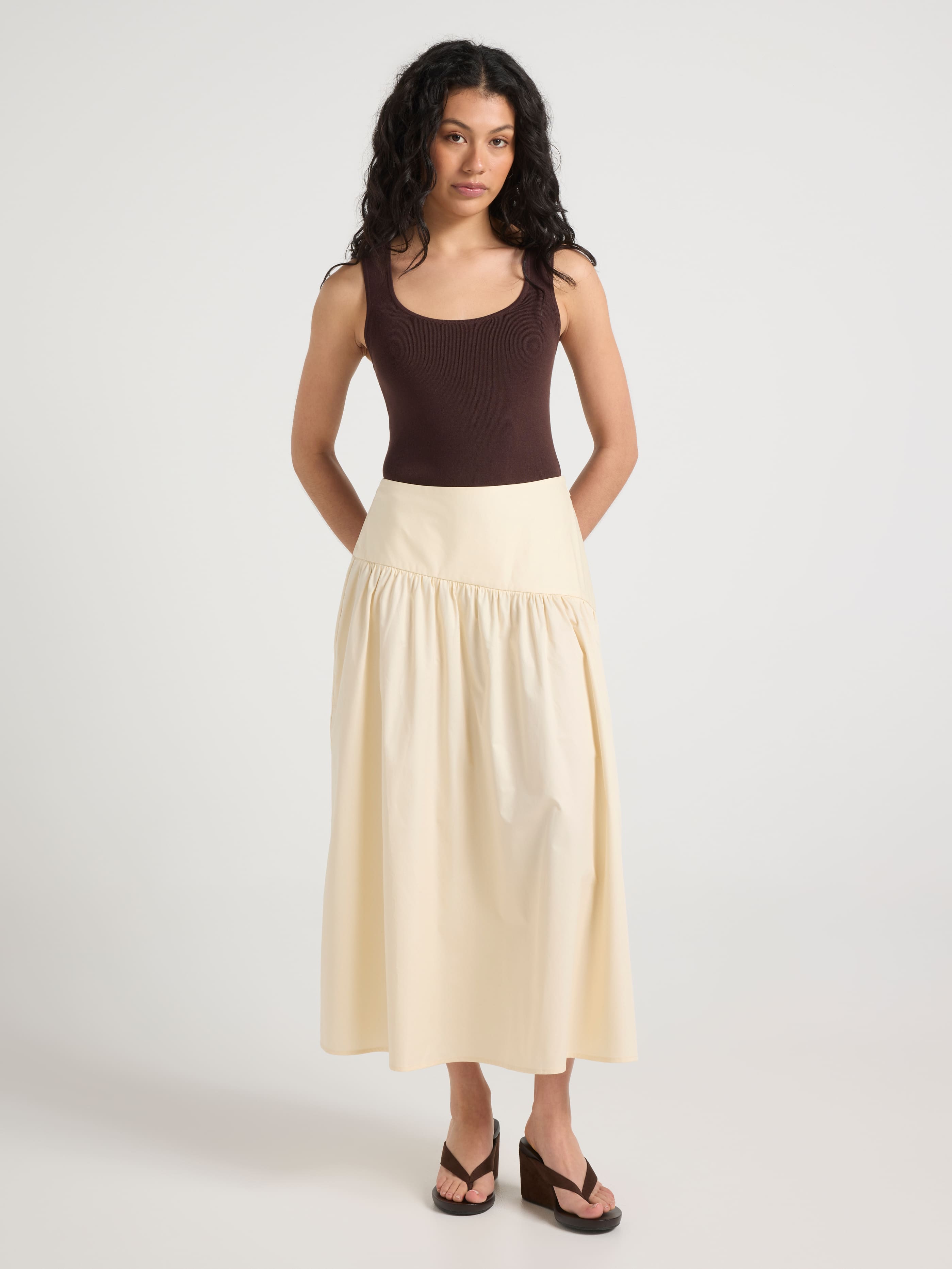 Molly Cotton Midi Skirt
