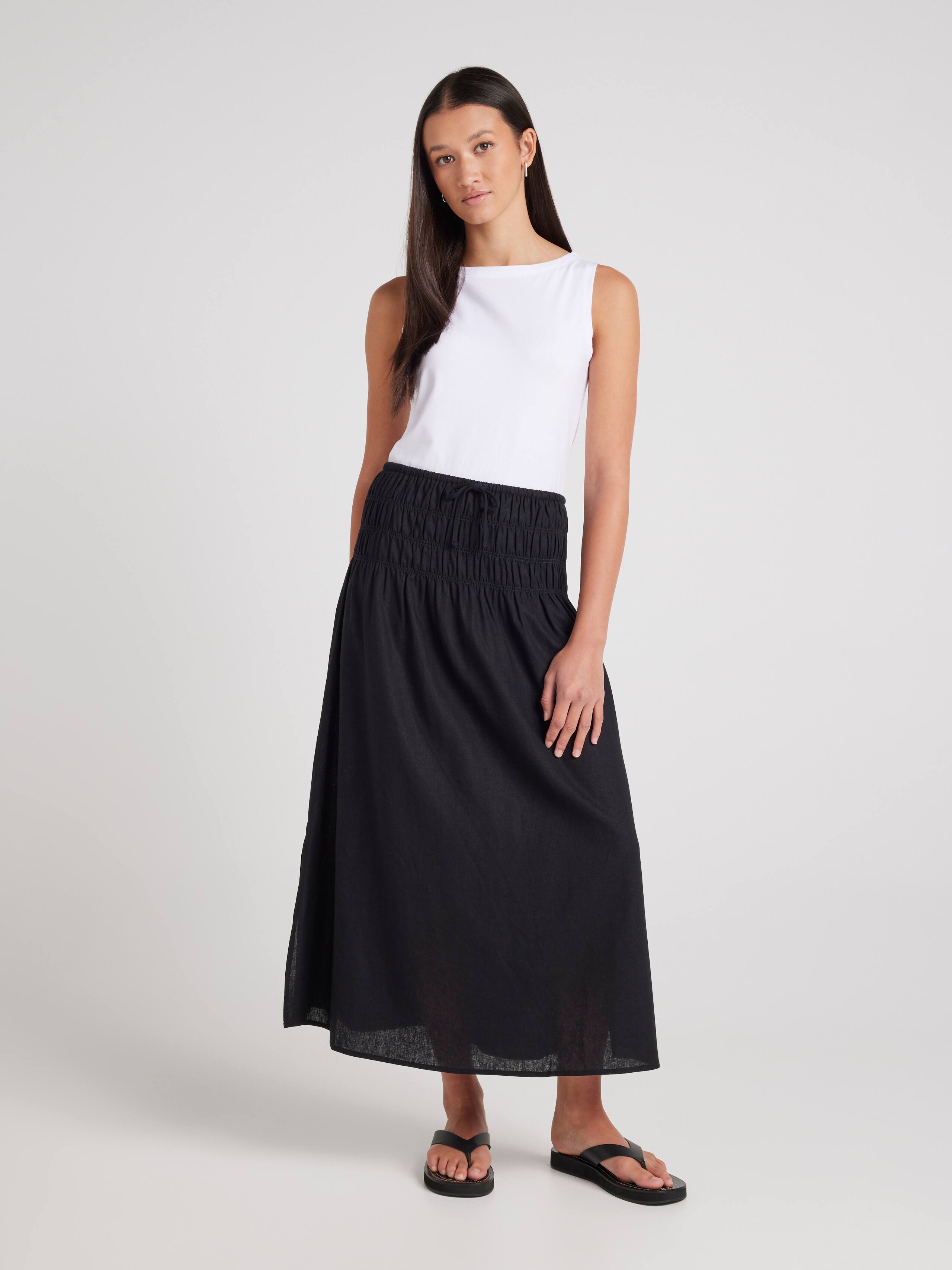 Daisy Rouched Midi Skirt