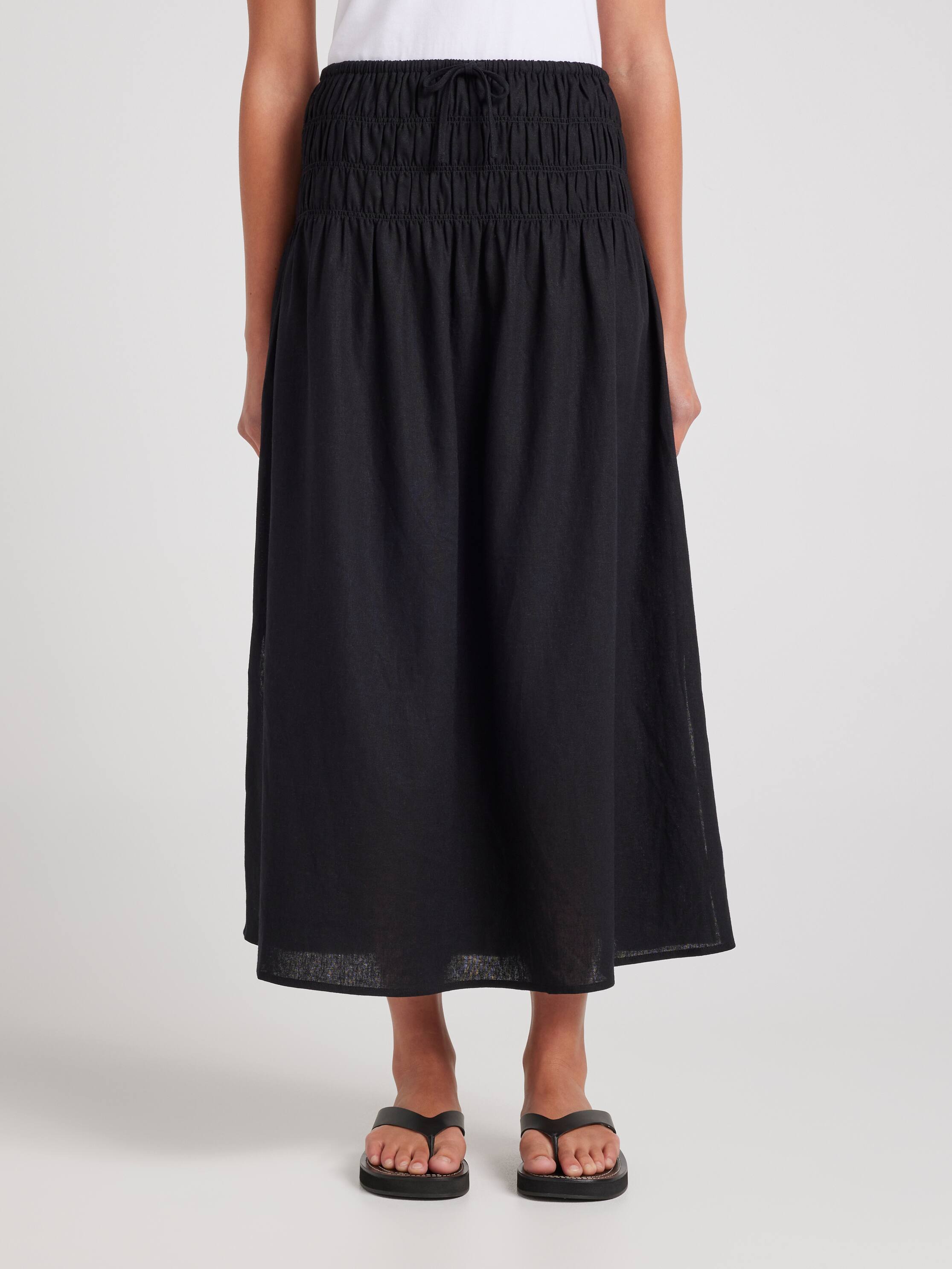 Daisy Rouched Midi Skirt