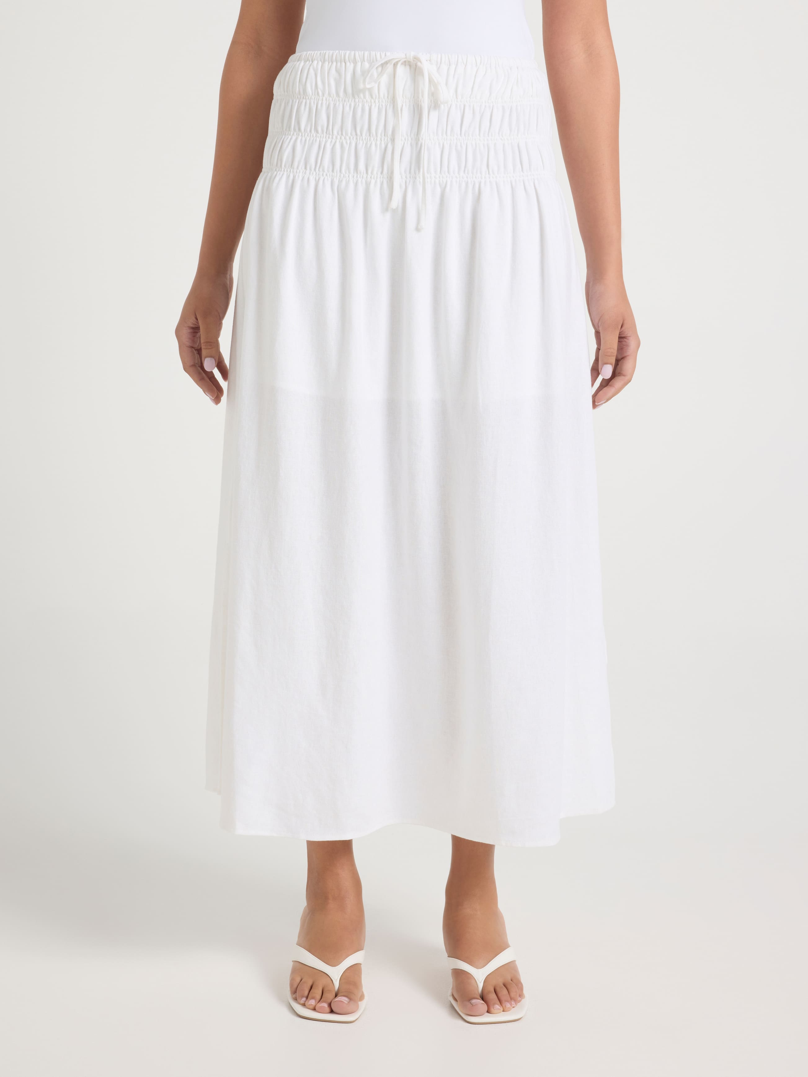 Daisy Rouched Midi Skirt