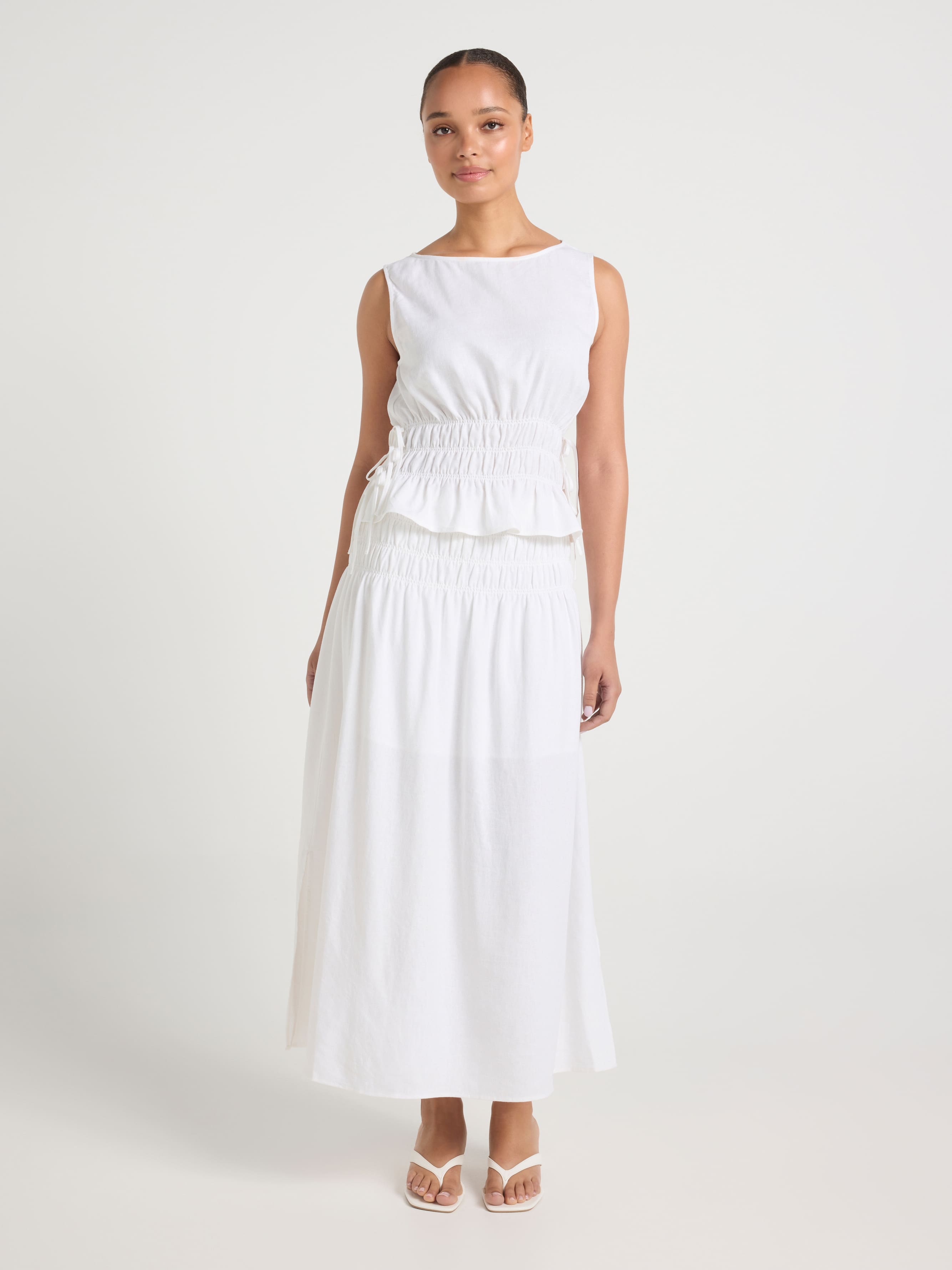 Daisy Rouched Midi Skirt
